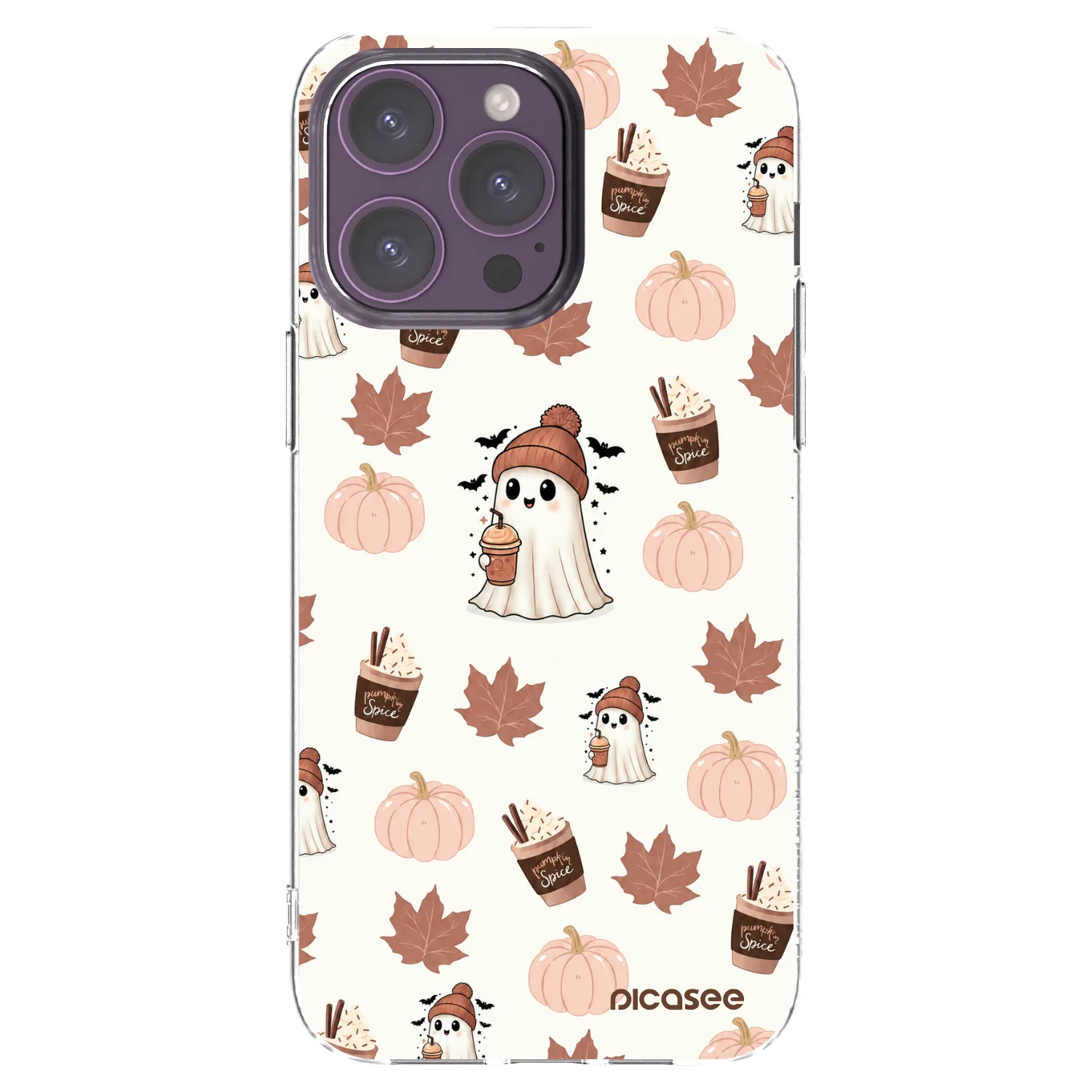 Picasee silikonska prozirna maskica za Apple iPhone 14 Pro Max - Pumpkin spice
