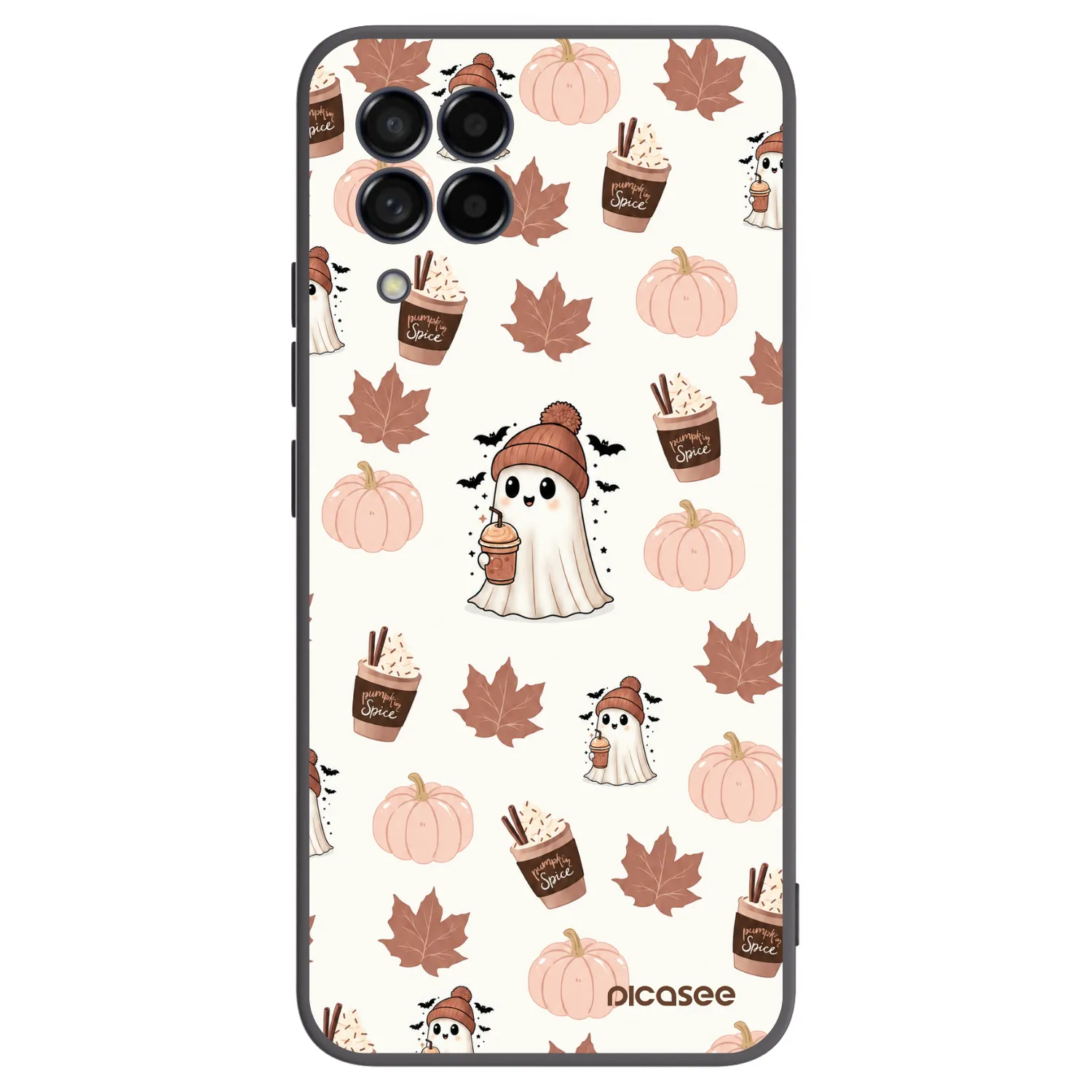 Picasee crna silikonska maskica za Samsung Galaxy M53 5G - Pumpkin spice