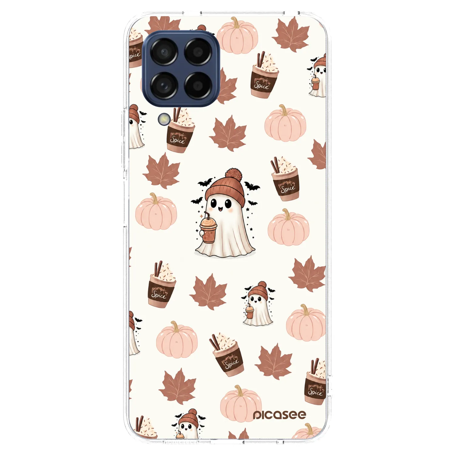 Picasee silikonska prozirna maskica za Samsung Galaxy M53 5G - Pumpkin spice