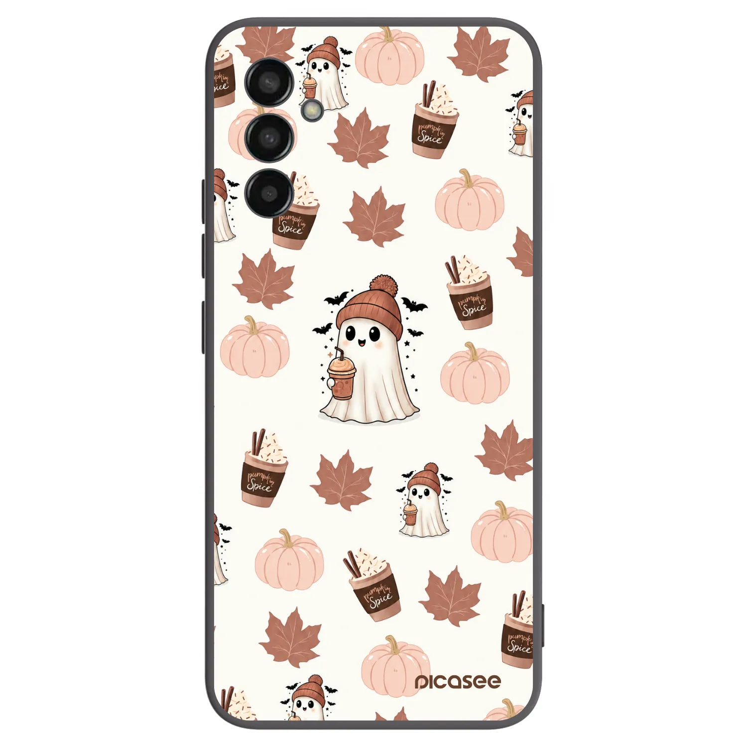 Picasee crna silikonska maskica za Samsung Galaxy M13 M135F - Pumpkin spice