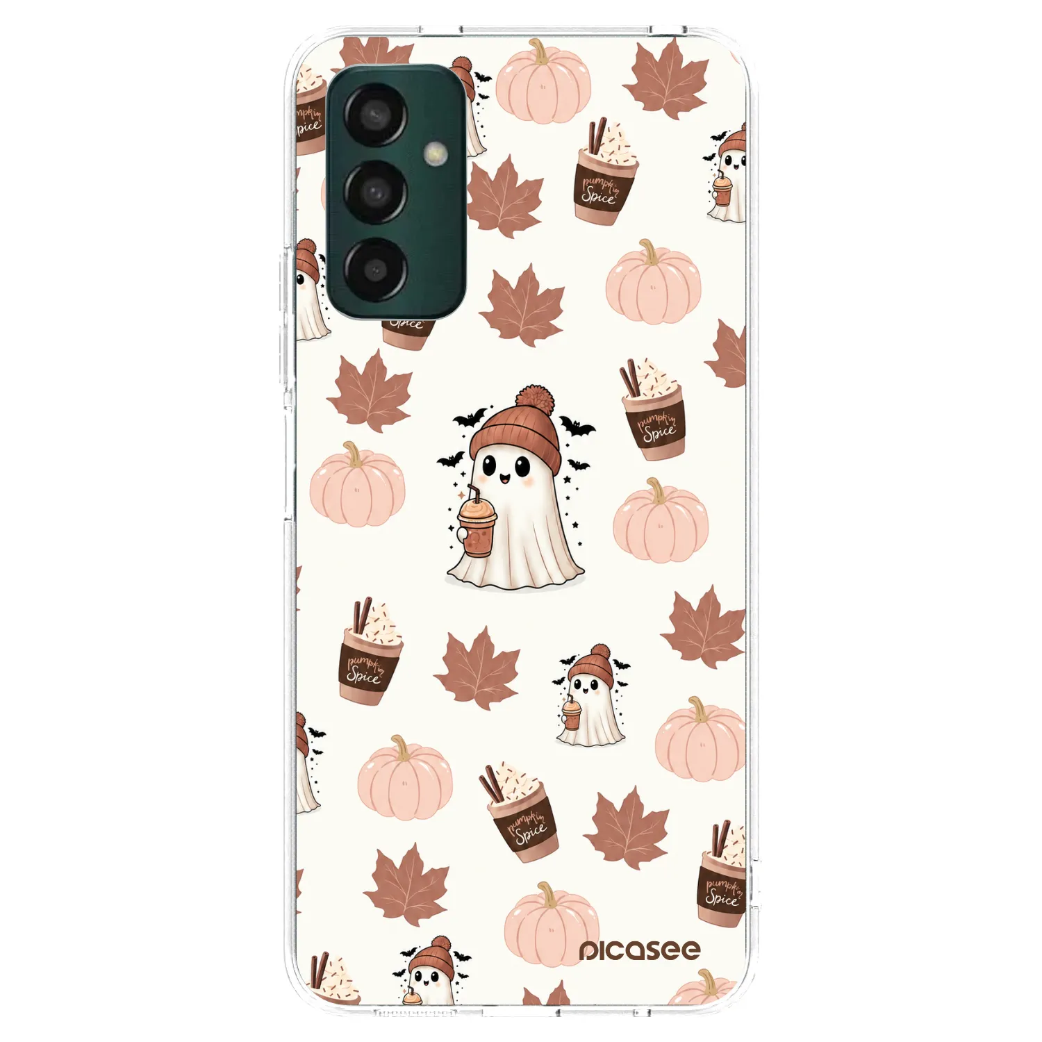 Picasee silikonska prozirna maskica za Samsung Galaxy M13 M135F - Pumpkin spice
