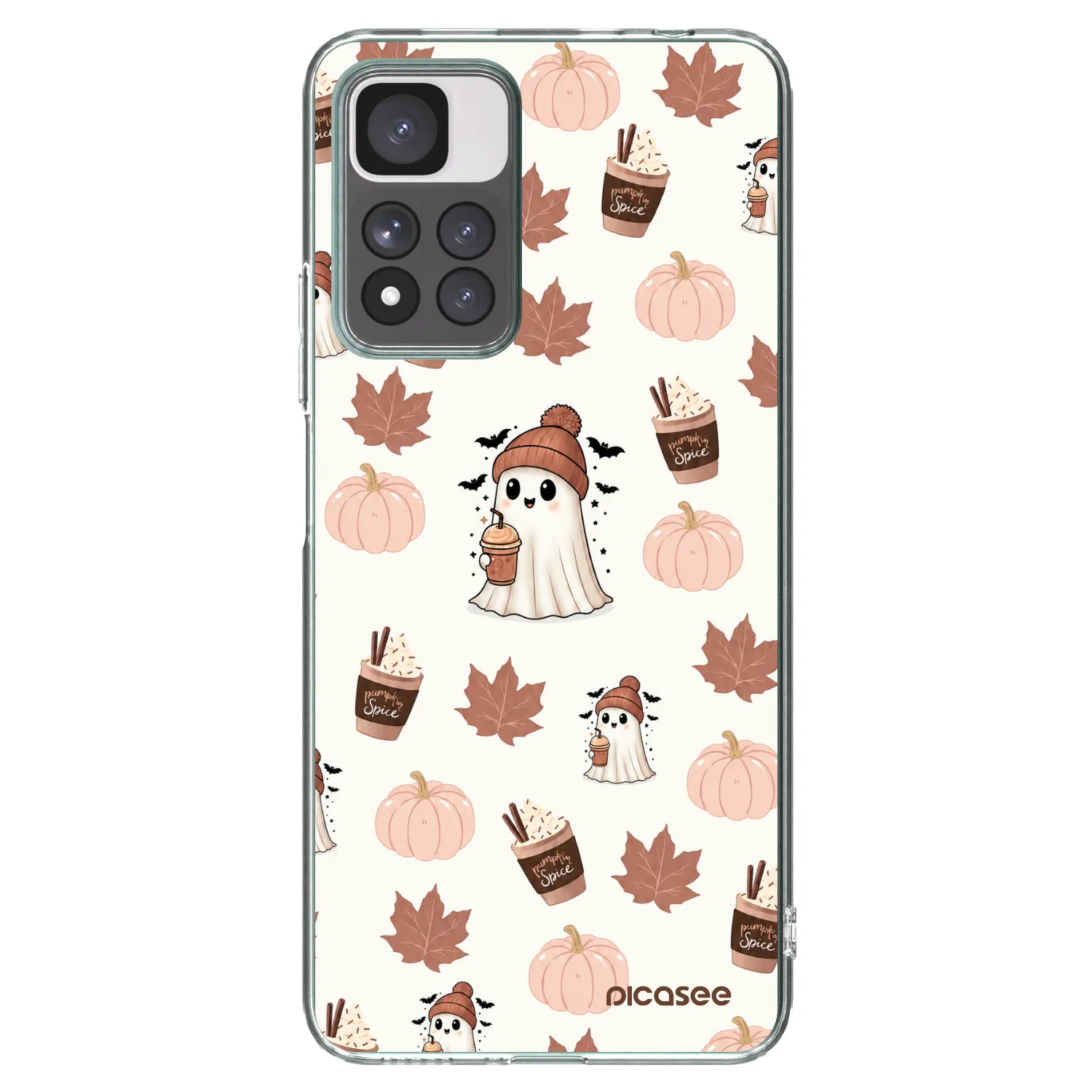 Picasee silikonska prozirna maskica za Xiaomi Redmi Note 11 Pro+ 5G - Pumpkin spice