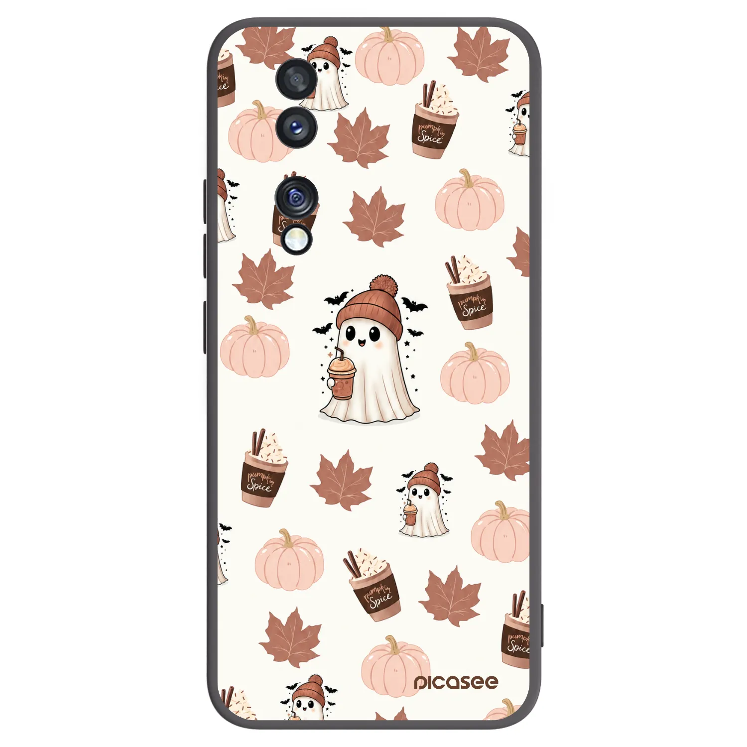 Picasee crna silikonska maskica za Honor 70 - Pumpkin spice