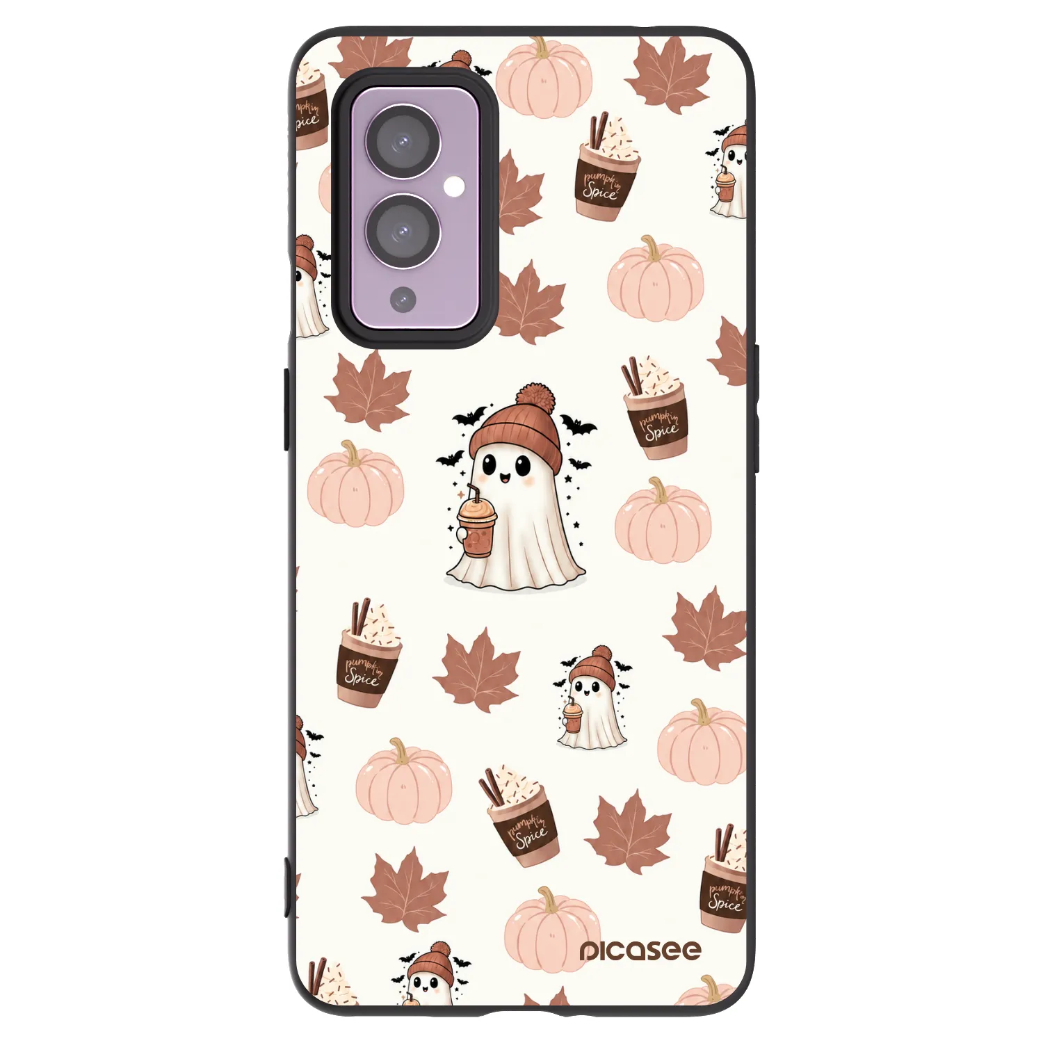 Picasee crna silikonska maskica za OnePlus 9 - Pumpkin spice