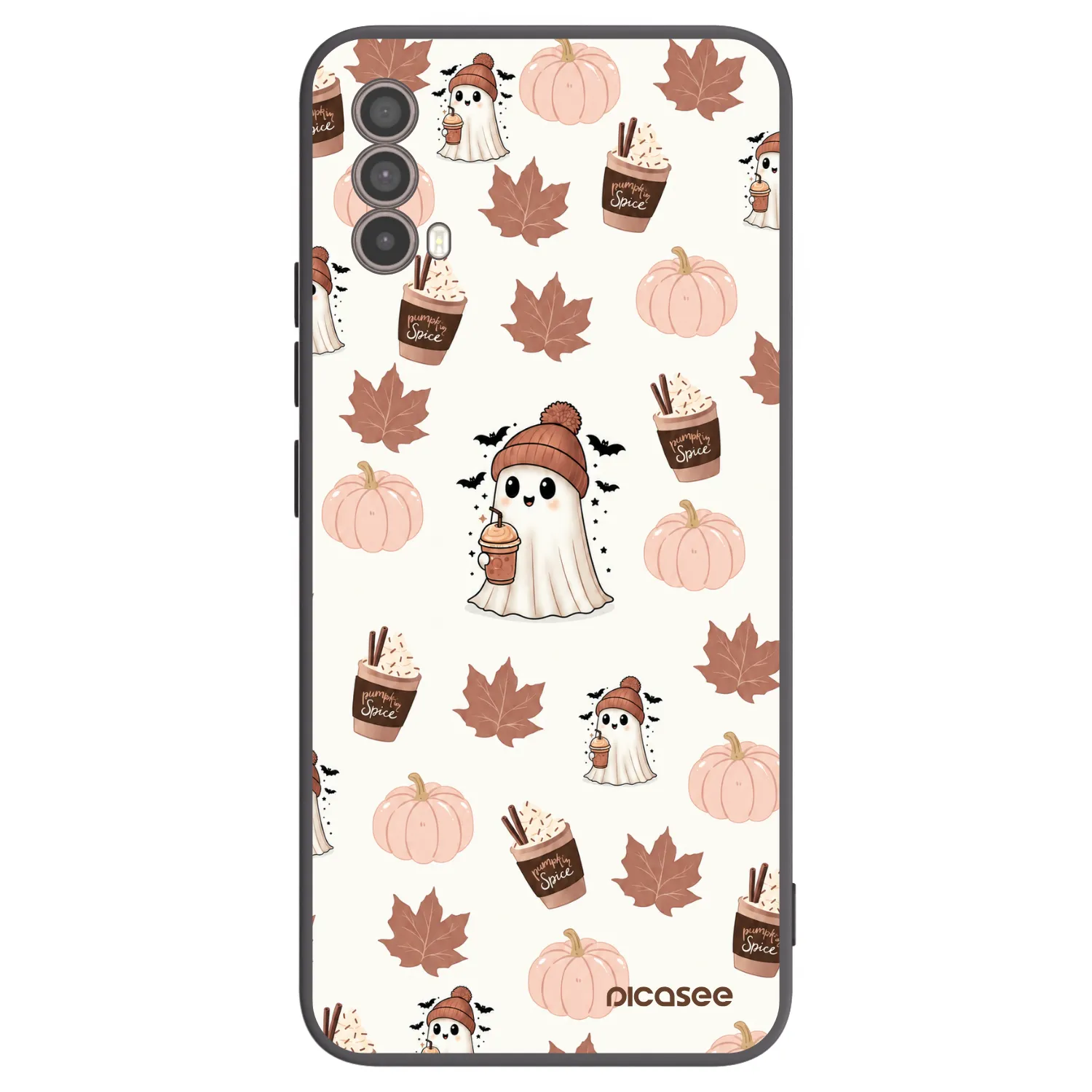 Picasee crna silikonska maskica za Motorola Moto E40 - Pumpkin spice