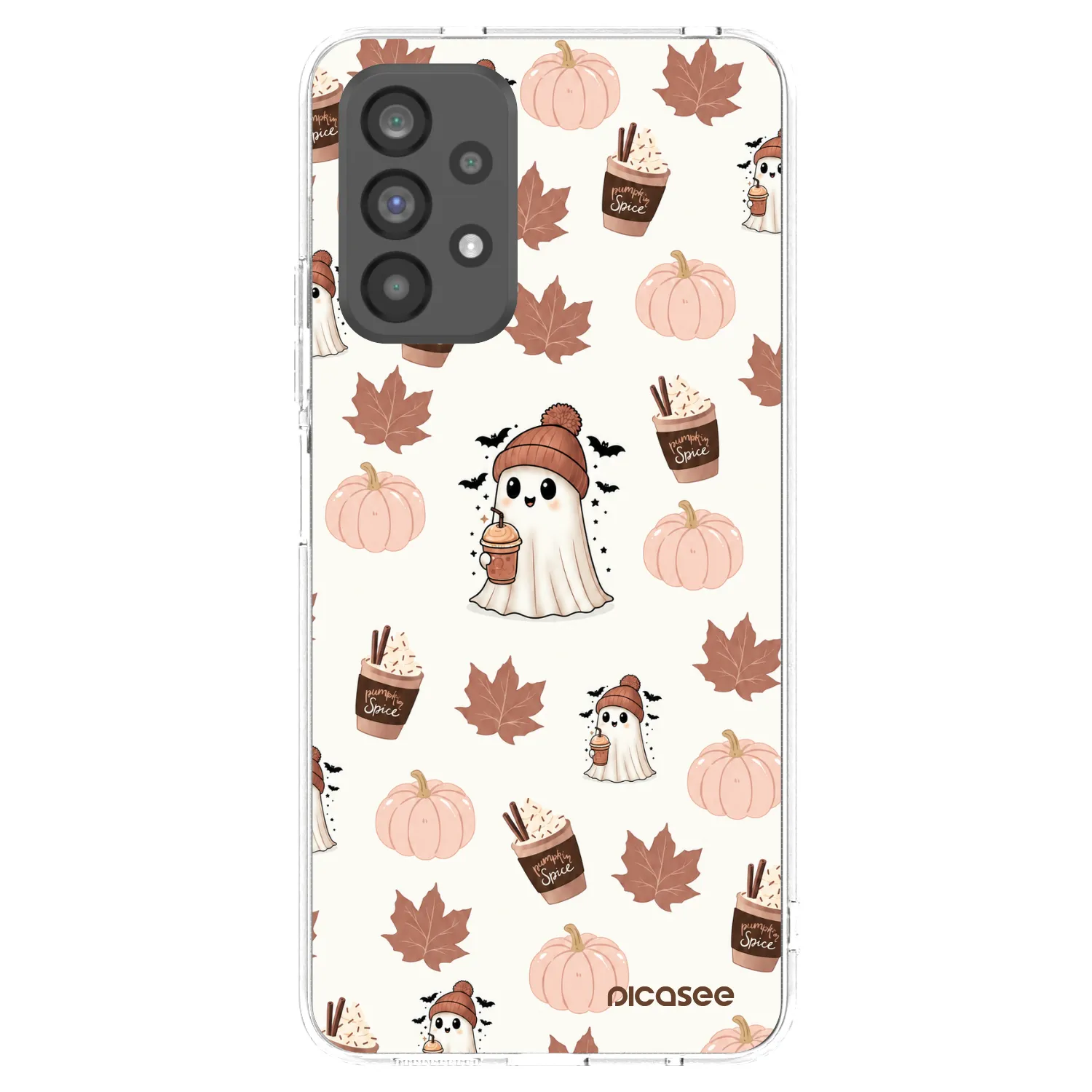 Picasee silikonska prozirna maskica za Samsung Galaxy A73 5G - Pumpkin spice