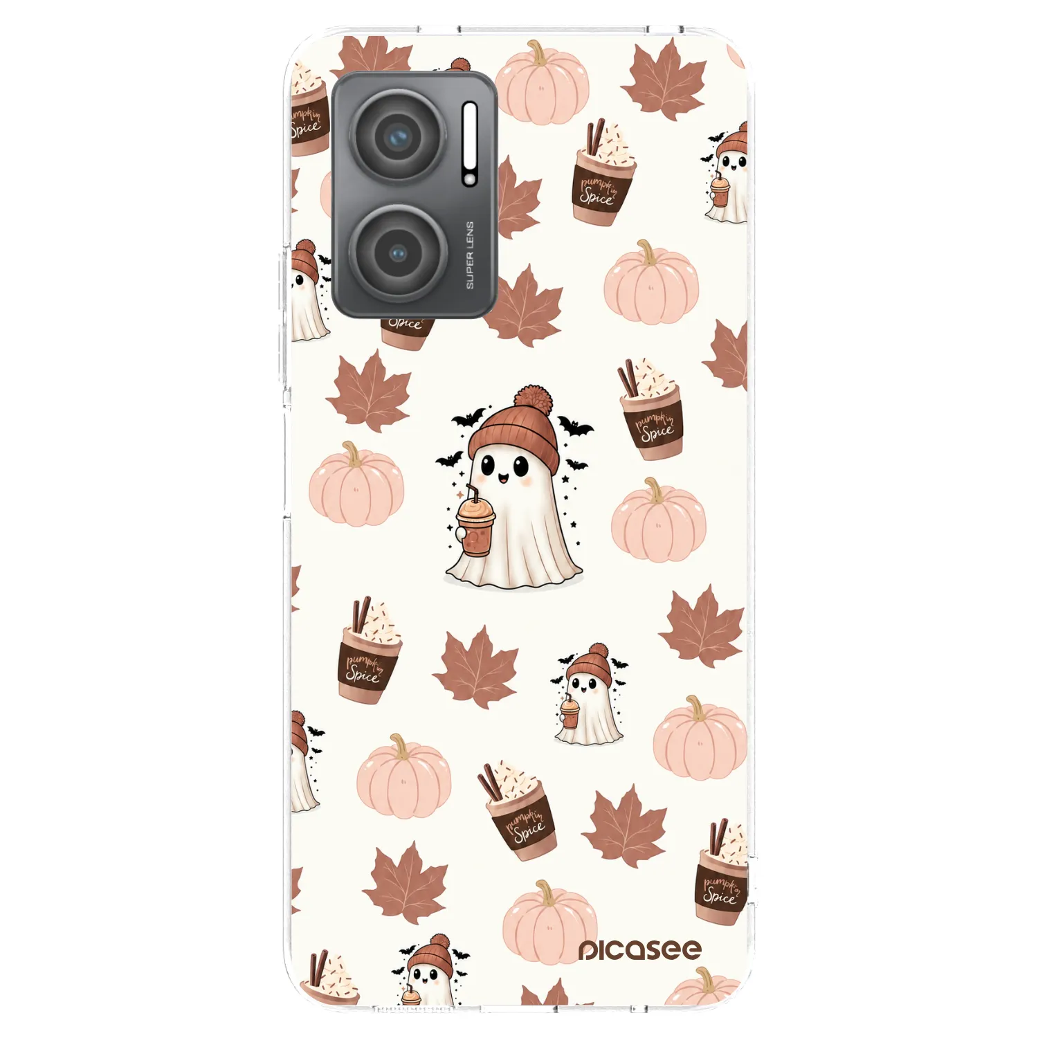 Picasee silikonska prozirna maskica za Xiaomi Redmi 10 5G - Pumpkin spice