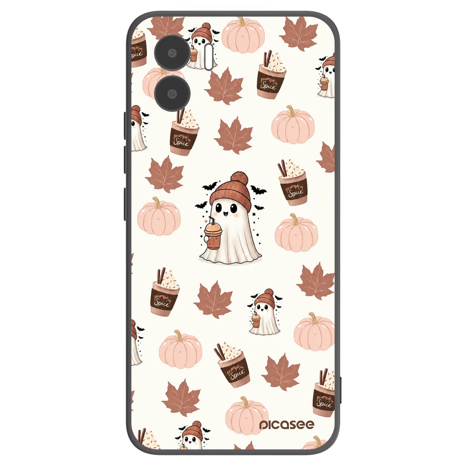 Picasee crna silikonska maskica za Xiaomi Redmi A1 - Pumpkin spice