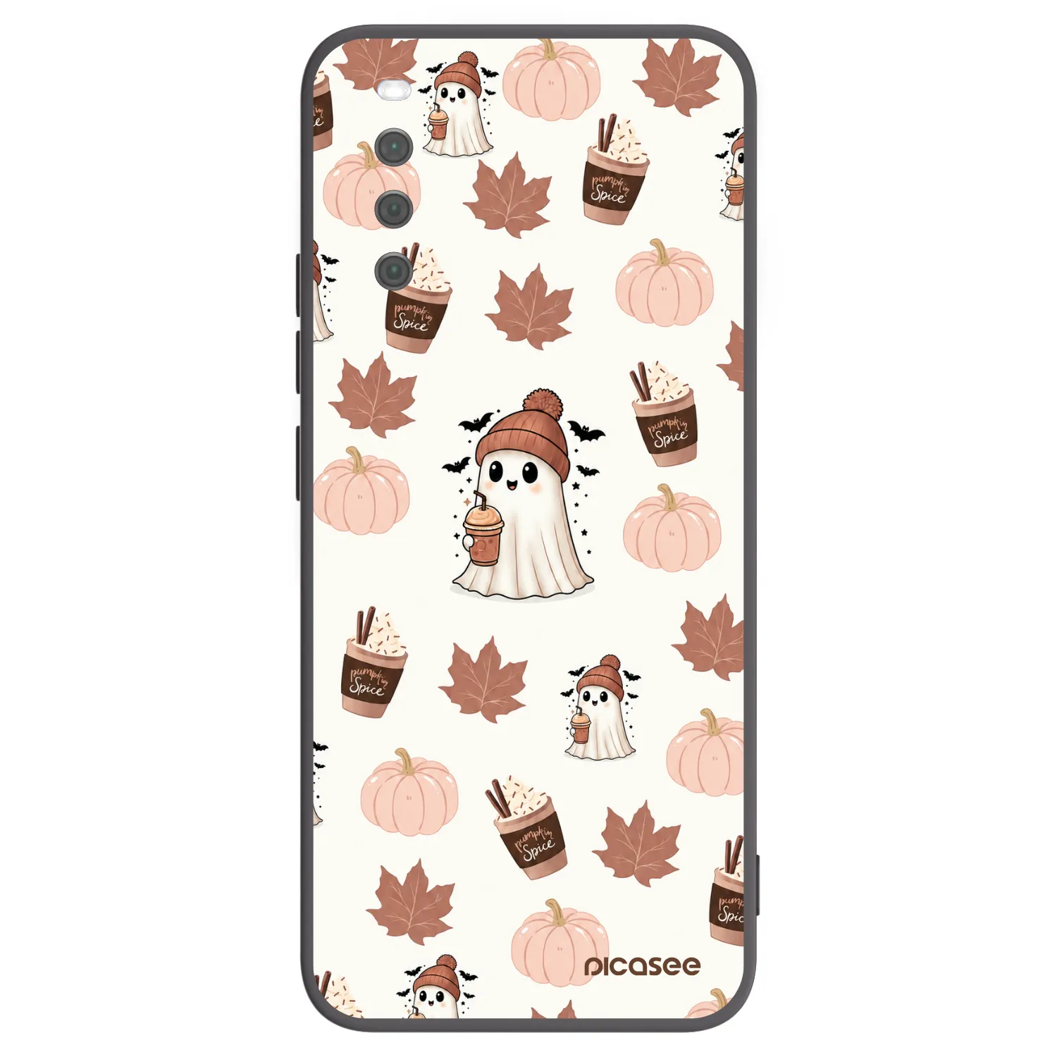 Picasee crna silikonska maskica za Sony Xperia 10 III - Pumpkin spice