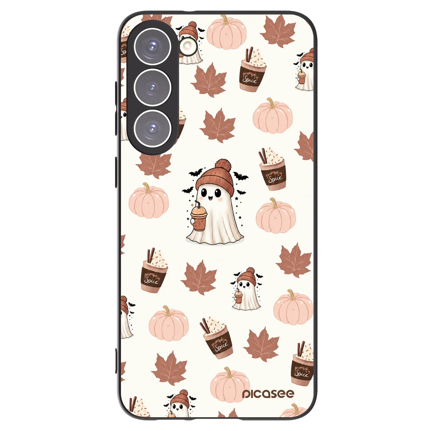 Picasee crna silikonska maskica za Samsung Galaxy S23+ 5G - Pumpkin spice