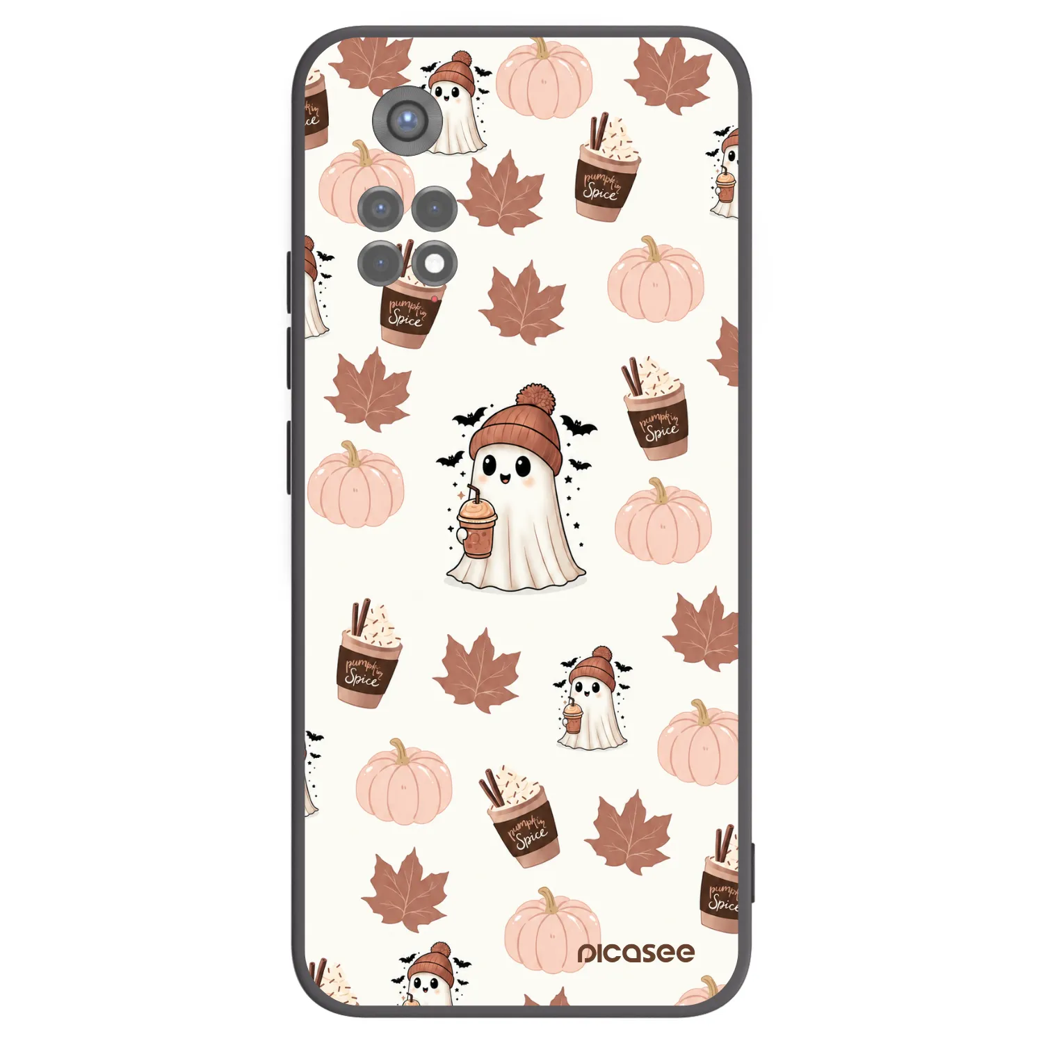 Picasee crna silikonska maskica za Xiaomi Redmi Note 11S 5G - Pumpkin spice