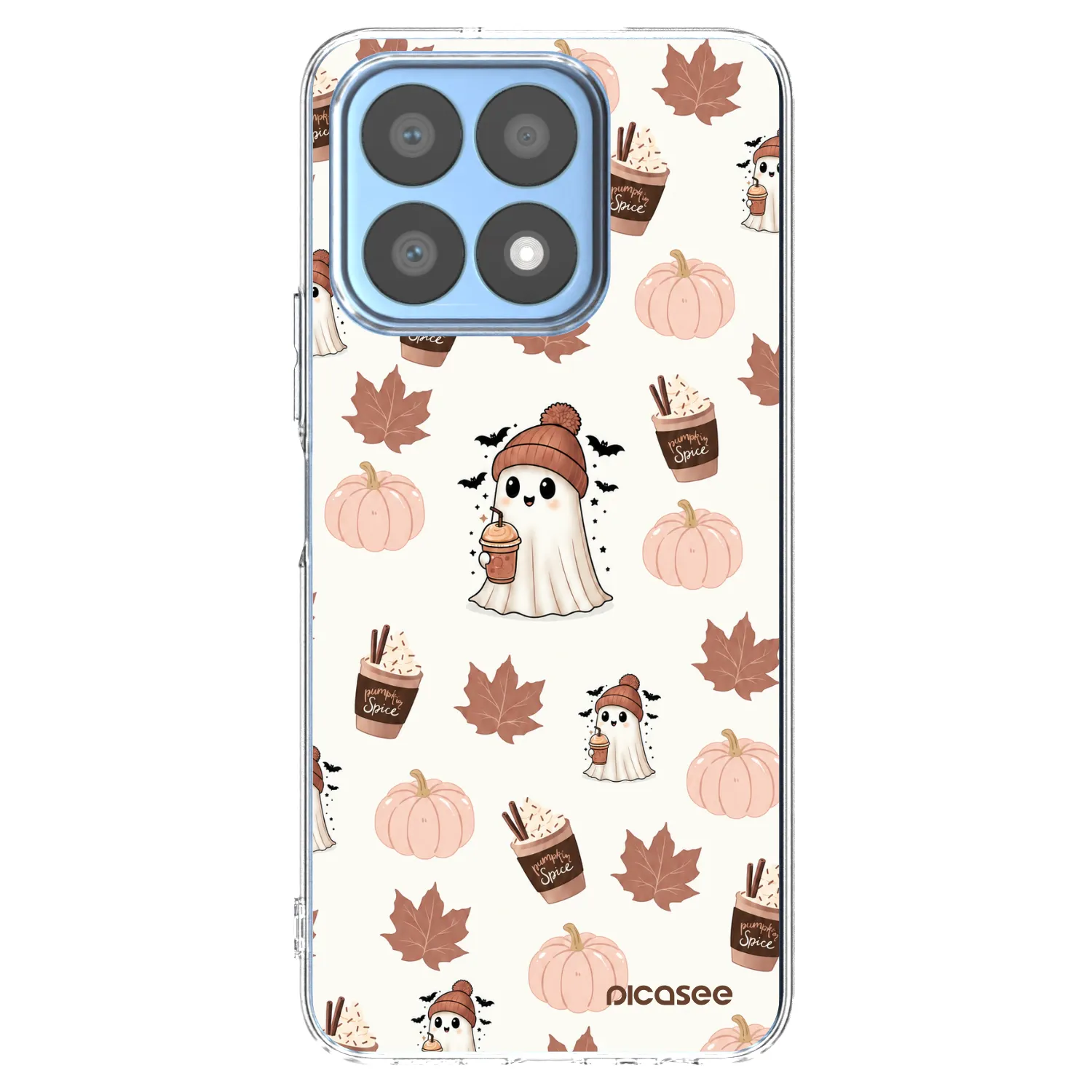 Picasee silikonska prozirna maskica za Honor X8a - Pumpkin spice