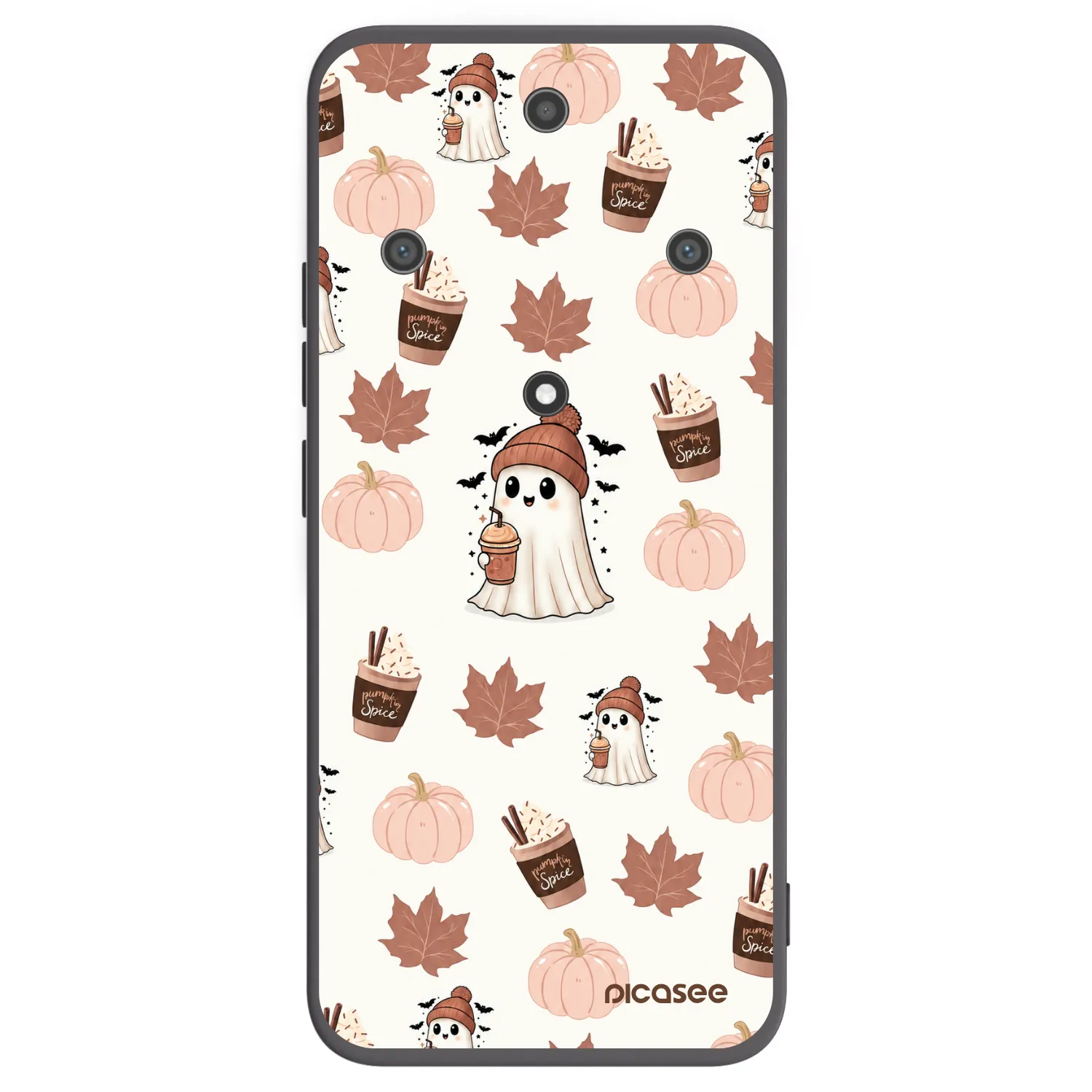 Picasee crna silikonska maskica za Honor Magic5 Lite 5G - Pumpkin spice
