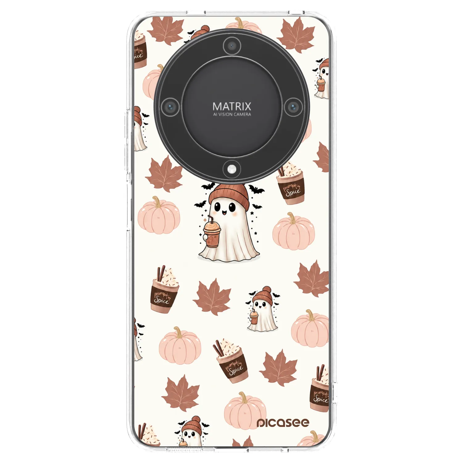 Picasee silikonska prozirna maskica za Honor Magic5 Lite 5G - Pumpkin spice