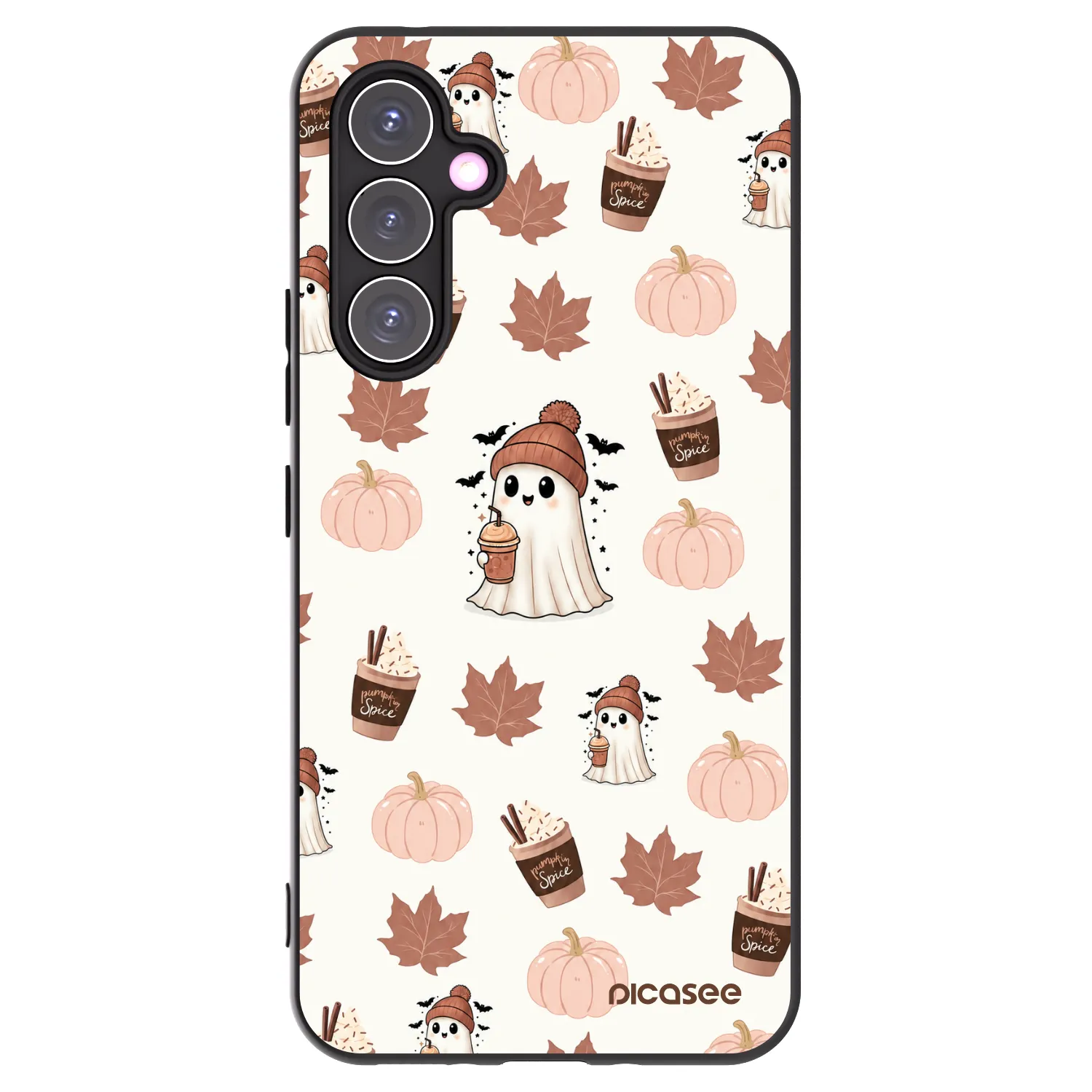 Picasee crna silikonska maskica za Samsung Galaxy A54 5G A546B - Pumpkin spice