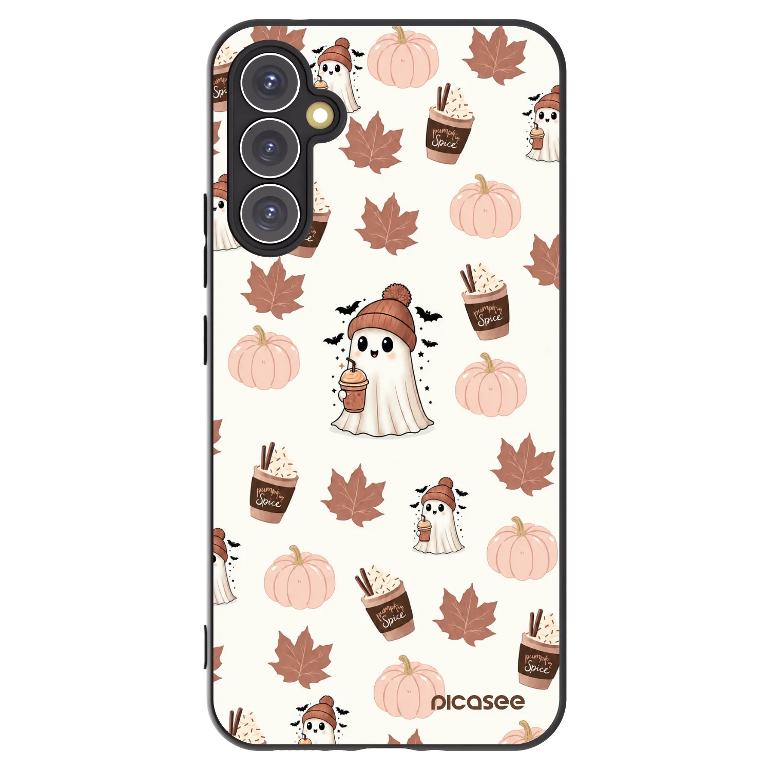 Picasee crna silikonska maskica za Samsung Galaxy A34 5G A346B - Pumpkin spice
