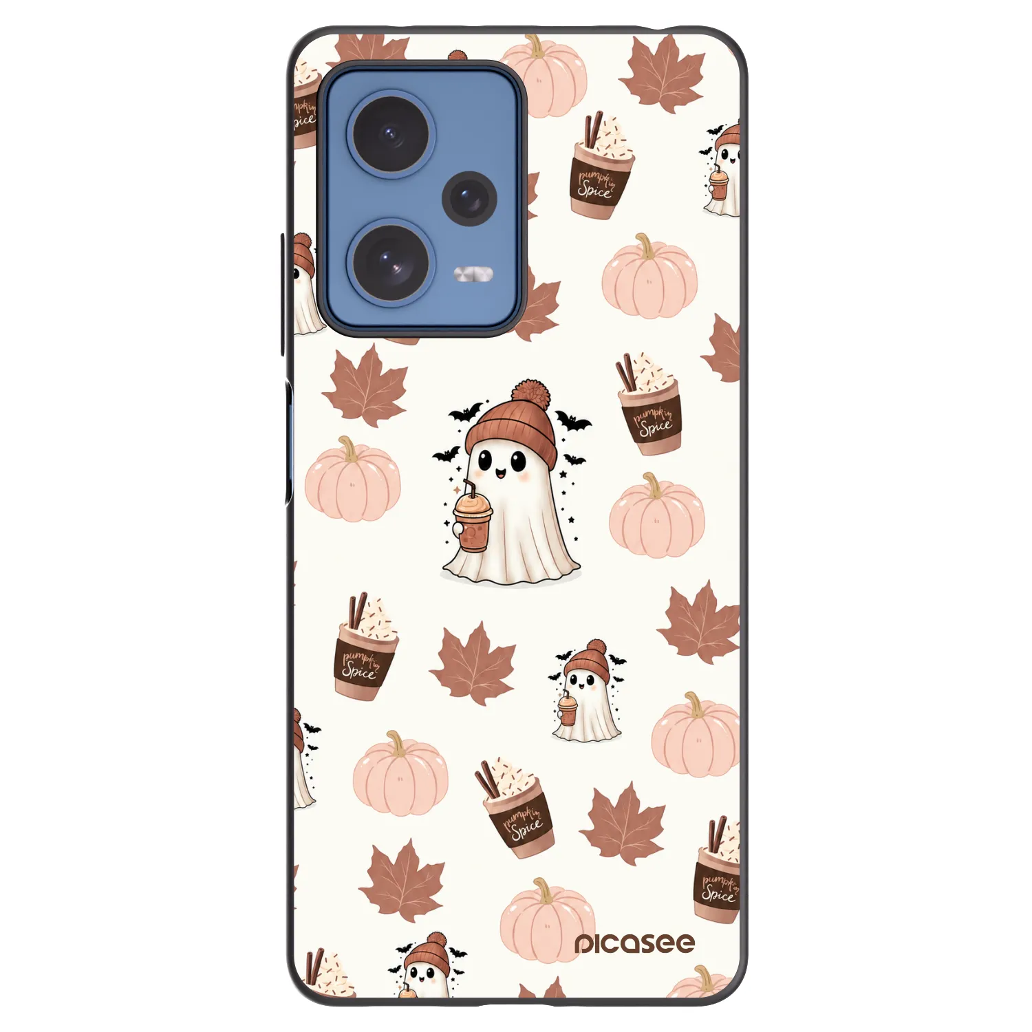 Picasee crna silikonska maskica za Xiaomi Redmi Note 12 Pro 5G - Pumpkin spice