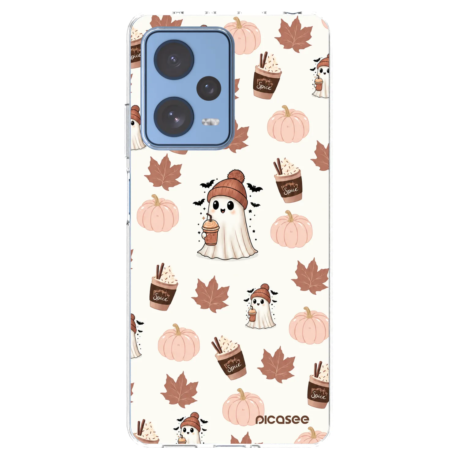 Picasee silikonska prozirna maskica za Xiaomi Redmi Note 12 Pro 5G - Pumpkin spice