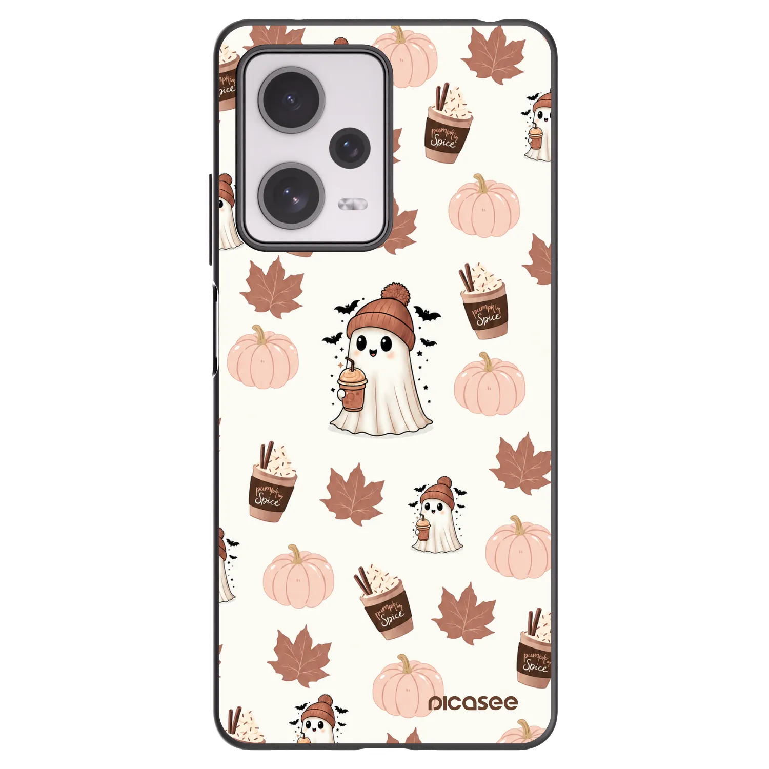 Picasee crna silikonska maskica za Xiaomi Redmi Note 12 Pro+ 5G - Pumpkin spice