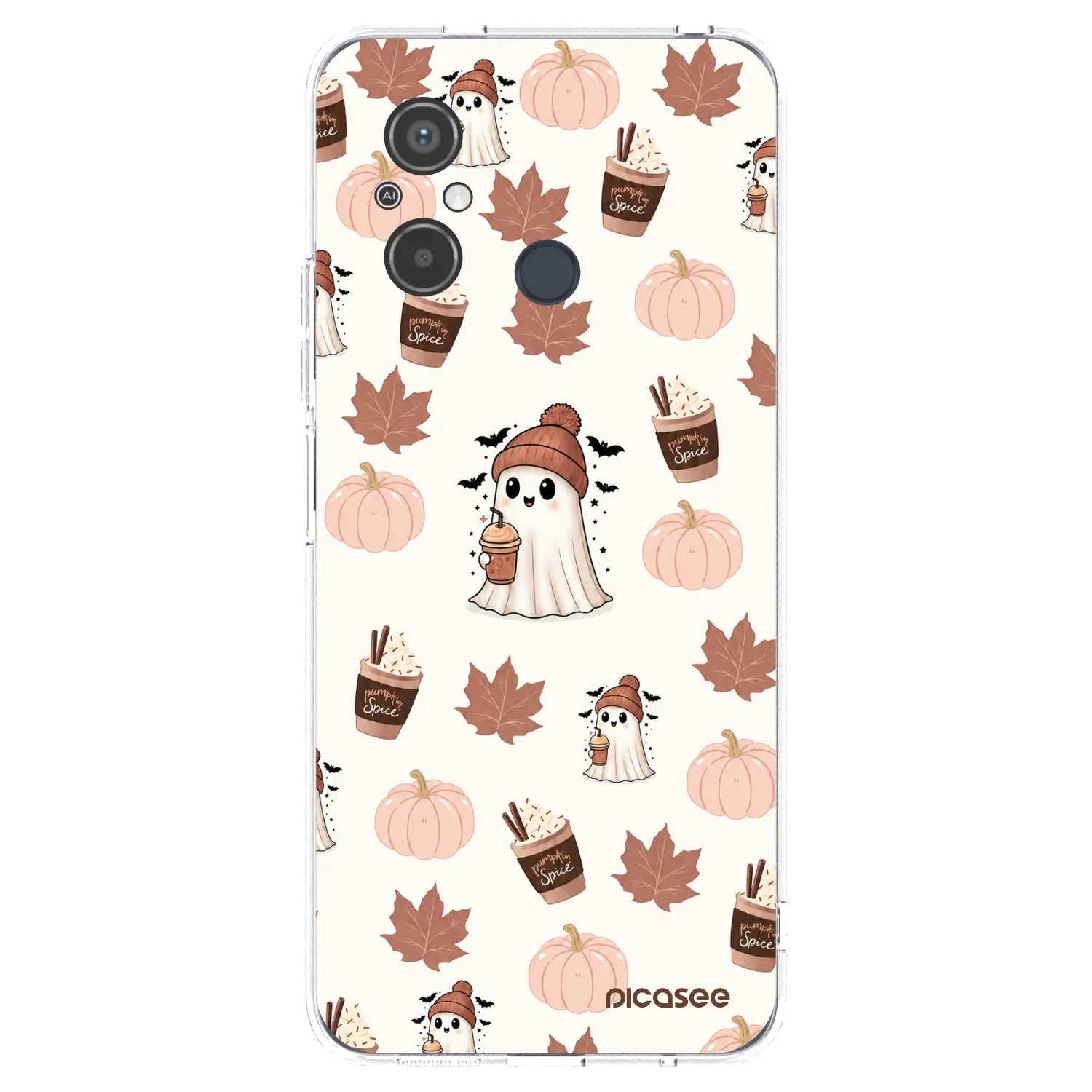 Picasee silikonska prozirna maskica za Xiaomi Redmi 12C - Pumpkin spice