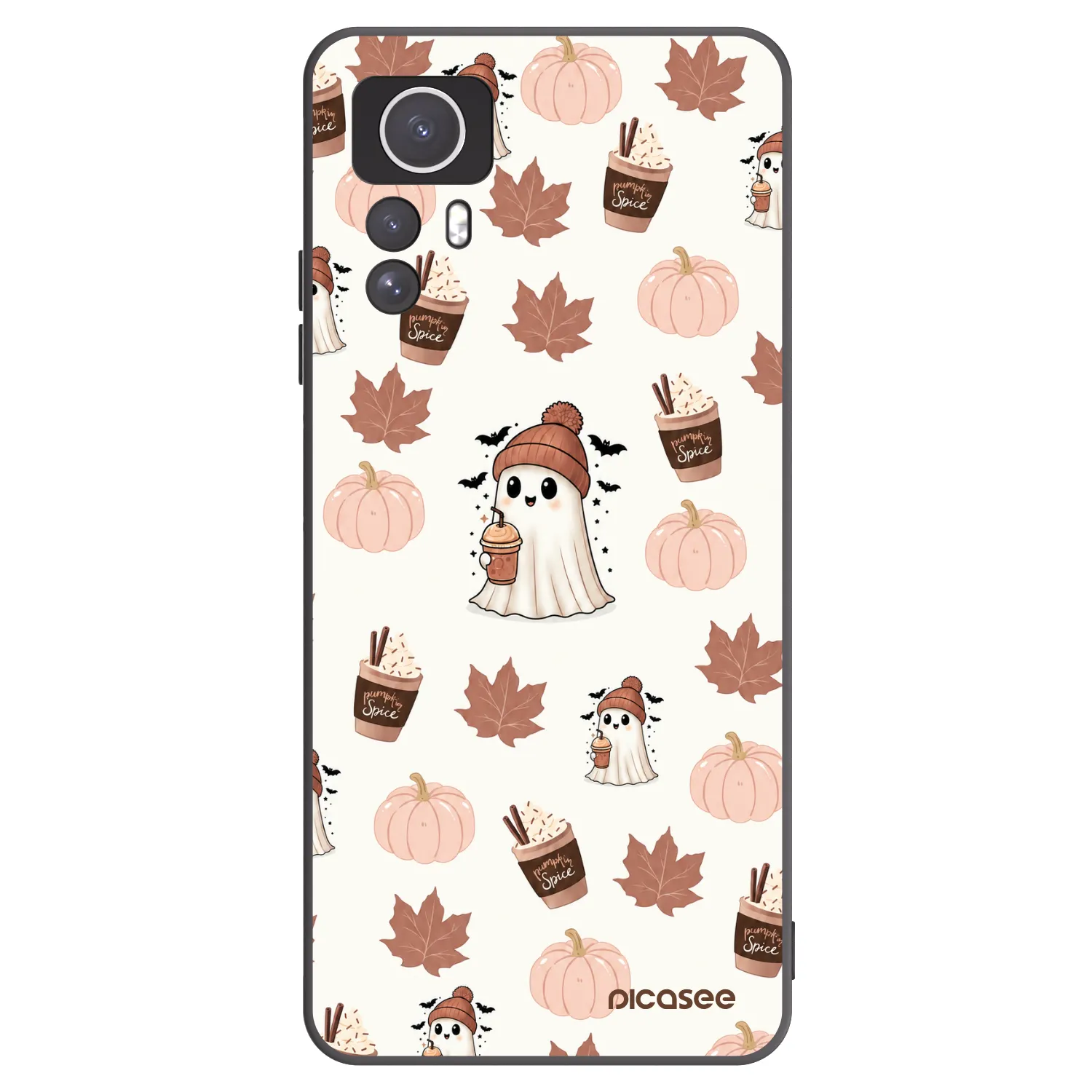 Picasee crna silikonska maskica za Xiaomi Redmi Note 12S - Pumpkin spice