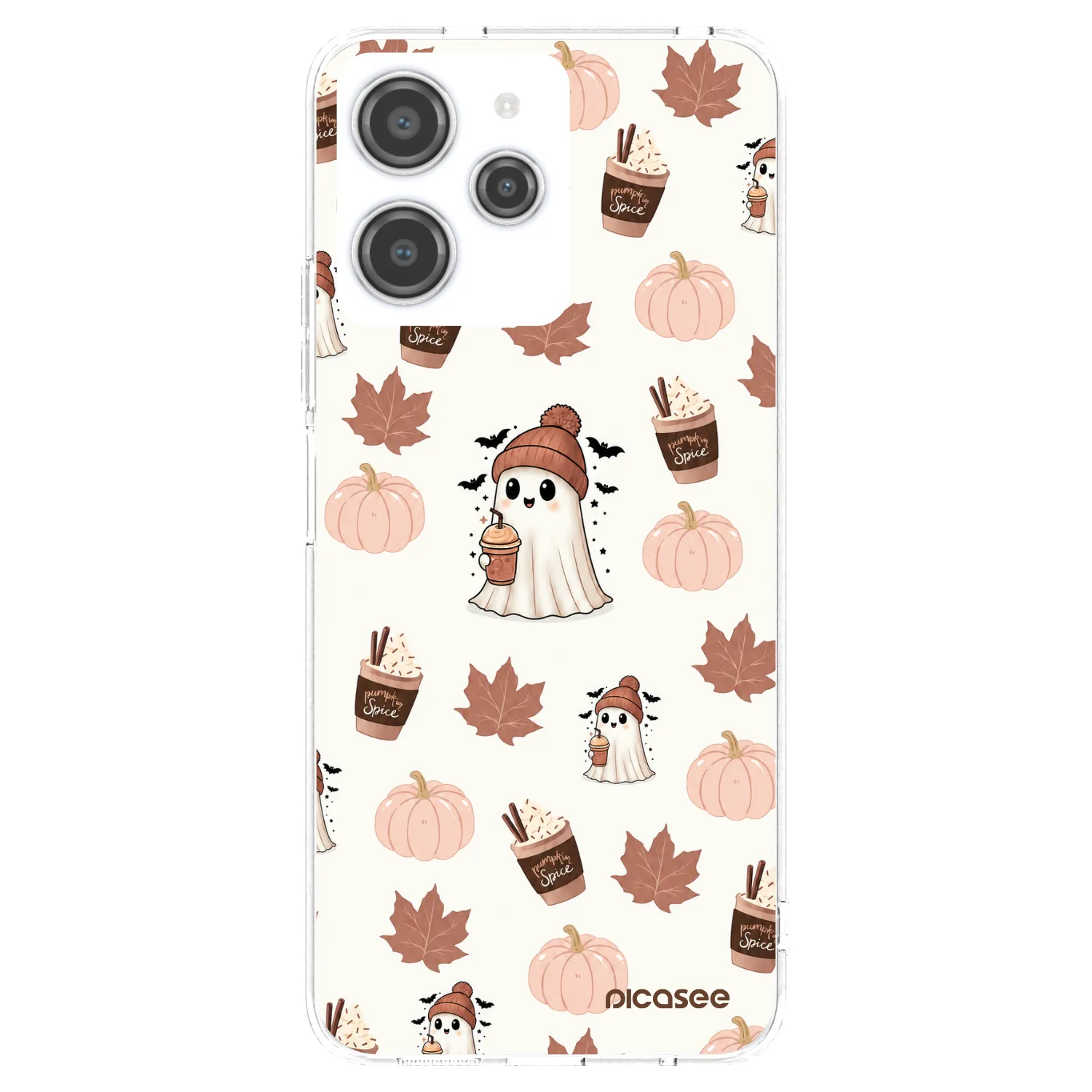 Picasee silikonska prozirna maskica za Xiaomi Redmi 12 4G - Pumpkin spice