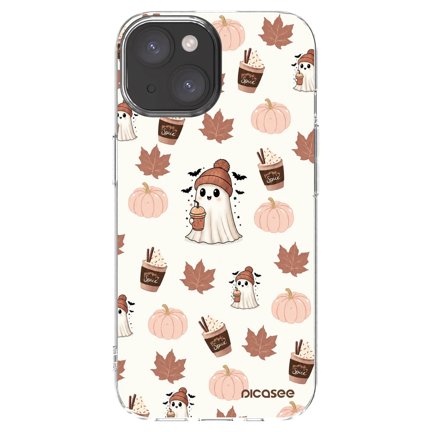 Picasee silikonska prozirna maskica za Apple iPhone 15 - Pumpkin spice