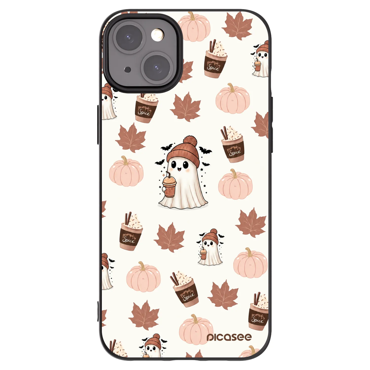 Picasee crna silikonska maskica za Apple iPhone 15 Plus - Pumpkin spice