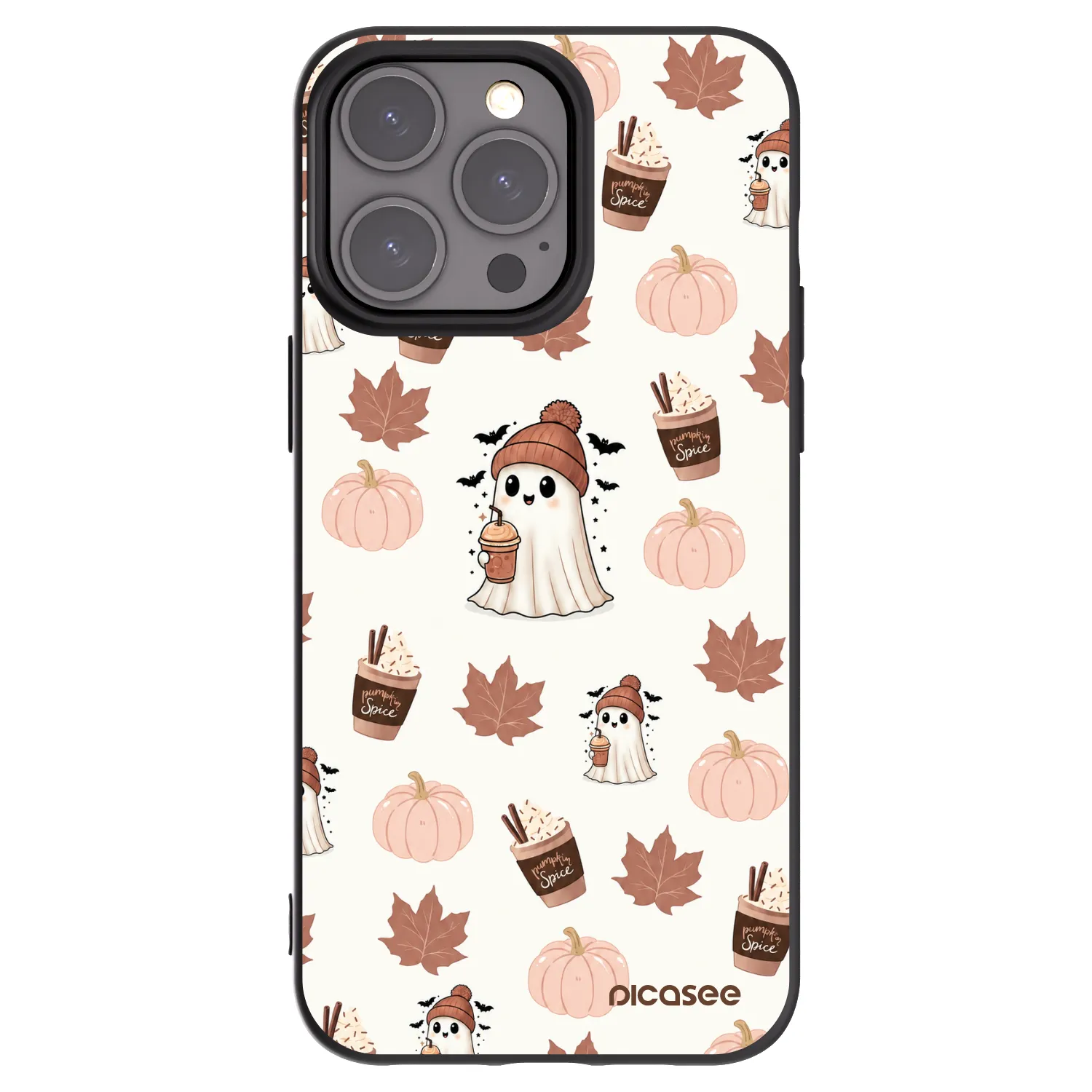 Picasee crna silikonska maskica za Apple iPhone 15 Pro Max - Pumpkin spice
