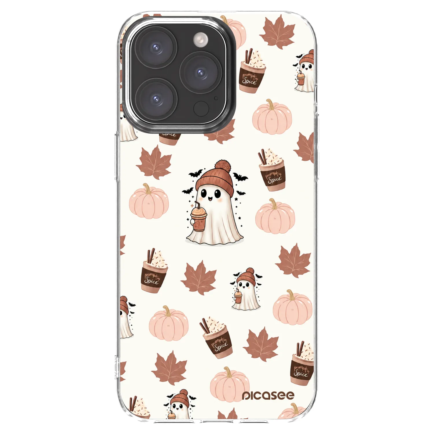 Picasee silikonska prozirna maskica za Apple iPhone 15 Pro Max - Pumpkin spice
