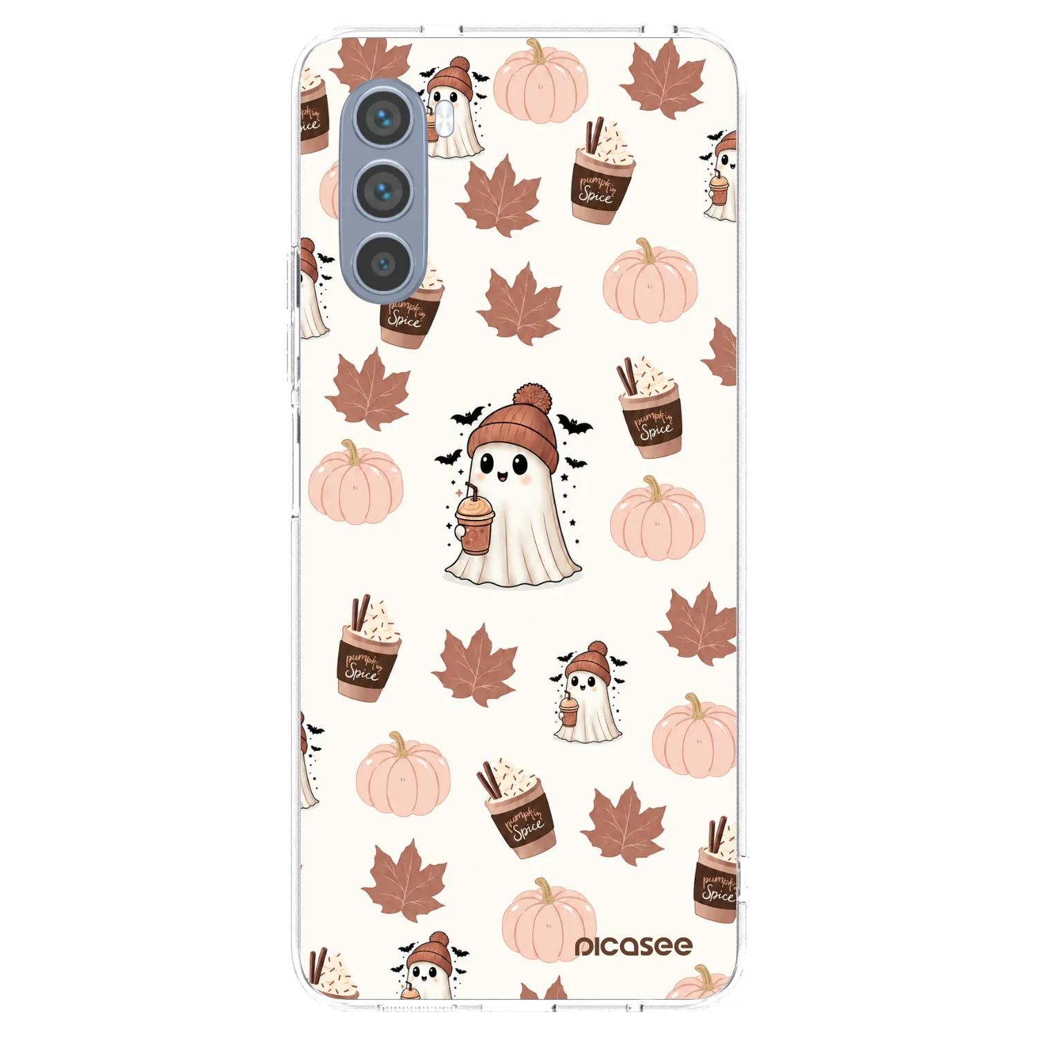 Picasee silikonska prozirna maskica za Motorola Moto G62 - Pumpkin spice