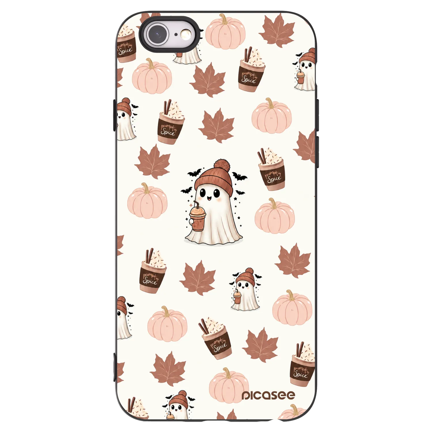 Picasee crna silikonska maskica za Apple iPhone 6/6S - Pumpkin spice
