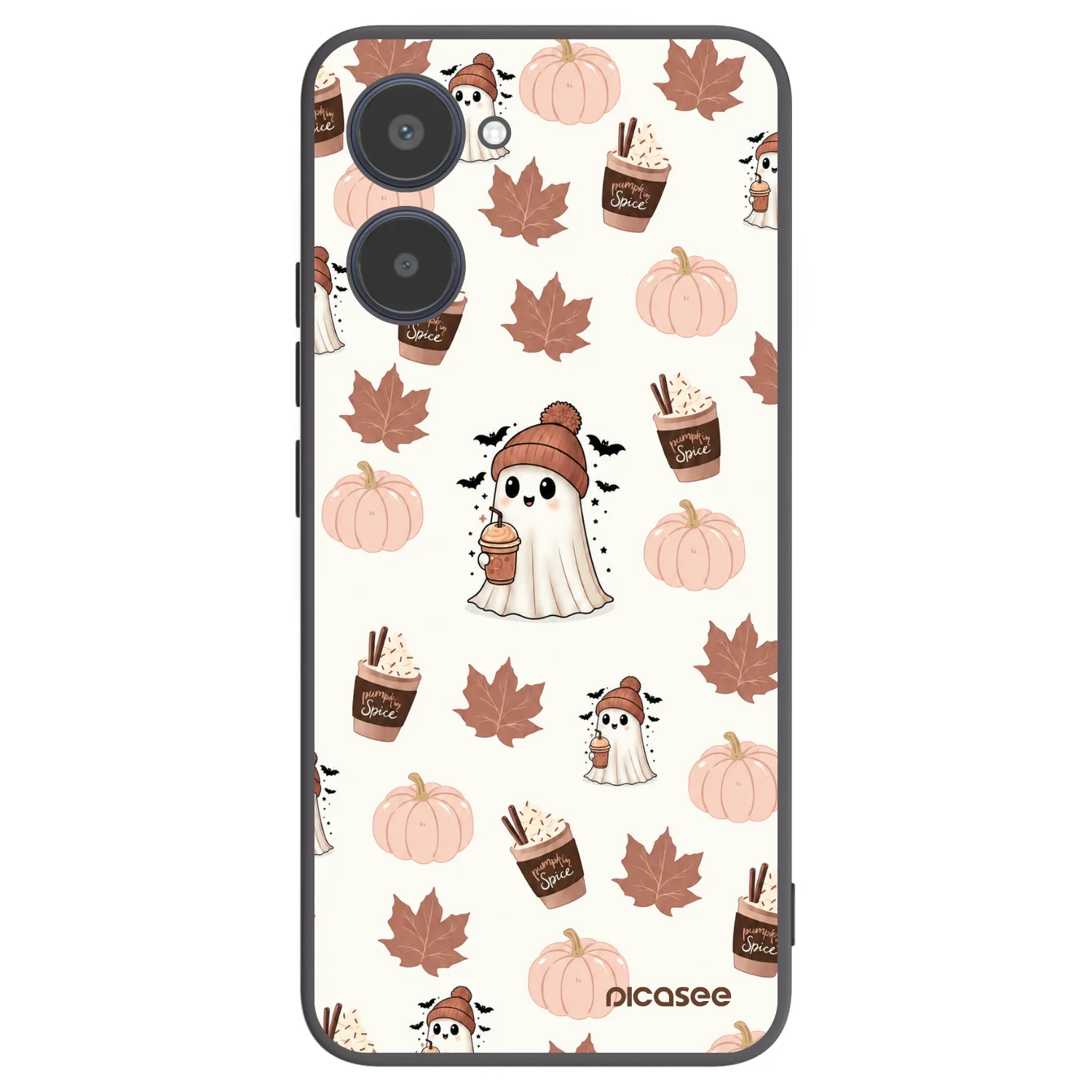 Picasee crna silikonska maskica za Realme 10 4G - Pumpkin spice