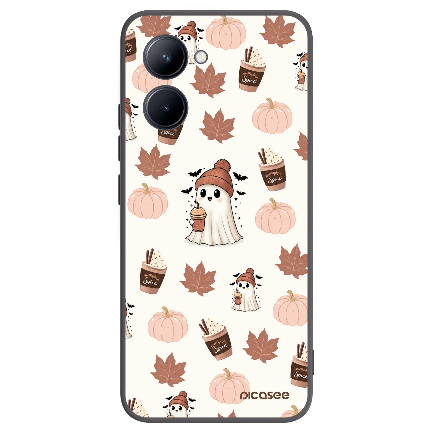 Picasee crna silikonska maskica za Realme C33 (2023) - Pumpkin spice