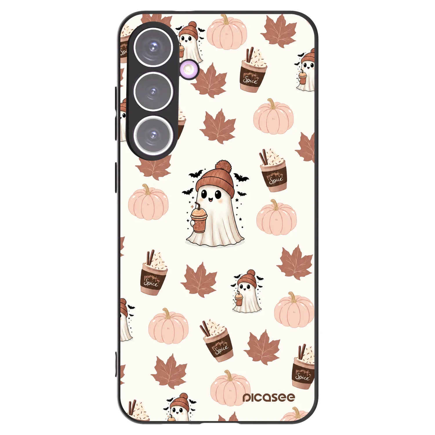 Picasee crna silikonska maskica za Samsung Galaxy S24+ S926B 5G - Pumpkin spice