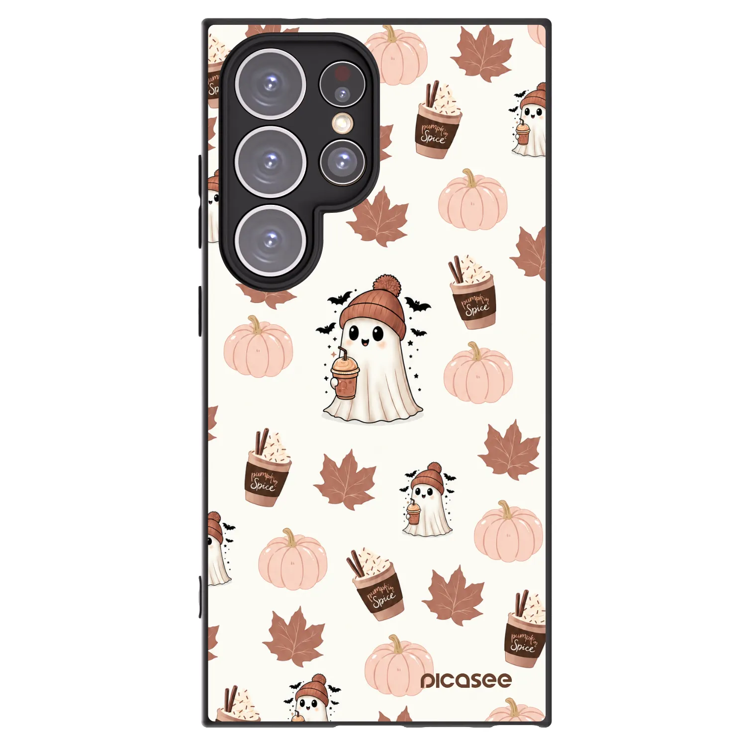 Picasee crna silikonska maskica za Samsung Galaxy S24 Ultra S928B 5G - Pumpkin spice