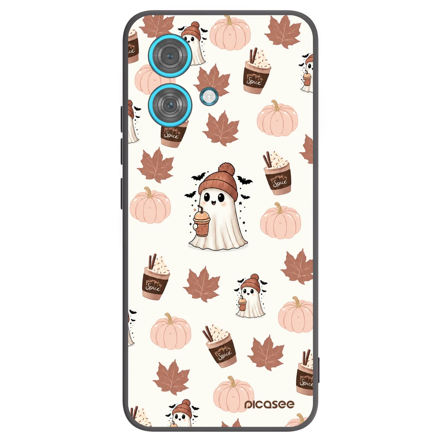 Picasee crna silikonska maskica za Motorola Edge 40 Neo - Pumpkin spice