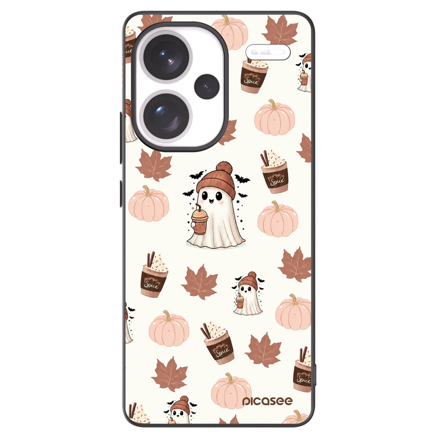 Picasee crna silikonska maskica za Xiaomi Redmi Note 13 Pro+ 5G - Pumpkin spice