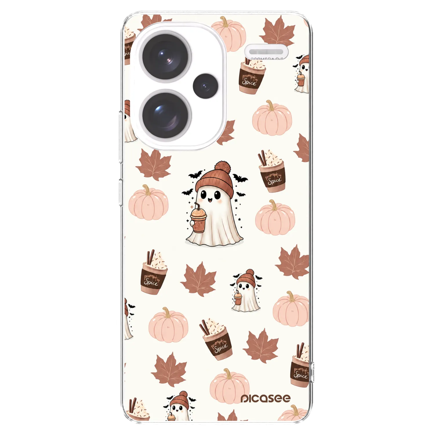 Picasee silikonska prozirna maskica za Xiaomi Redmi Note 13 Pro+ 5G - Pumpkin spice