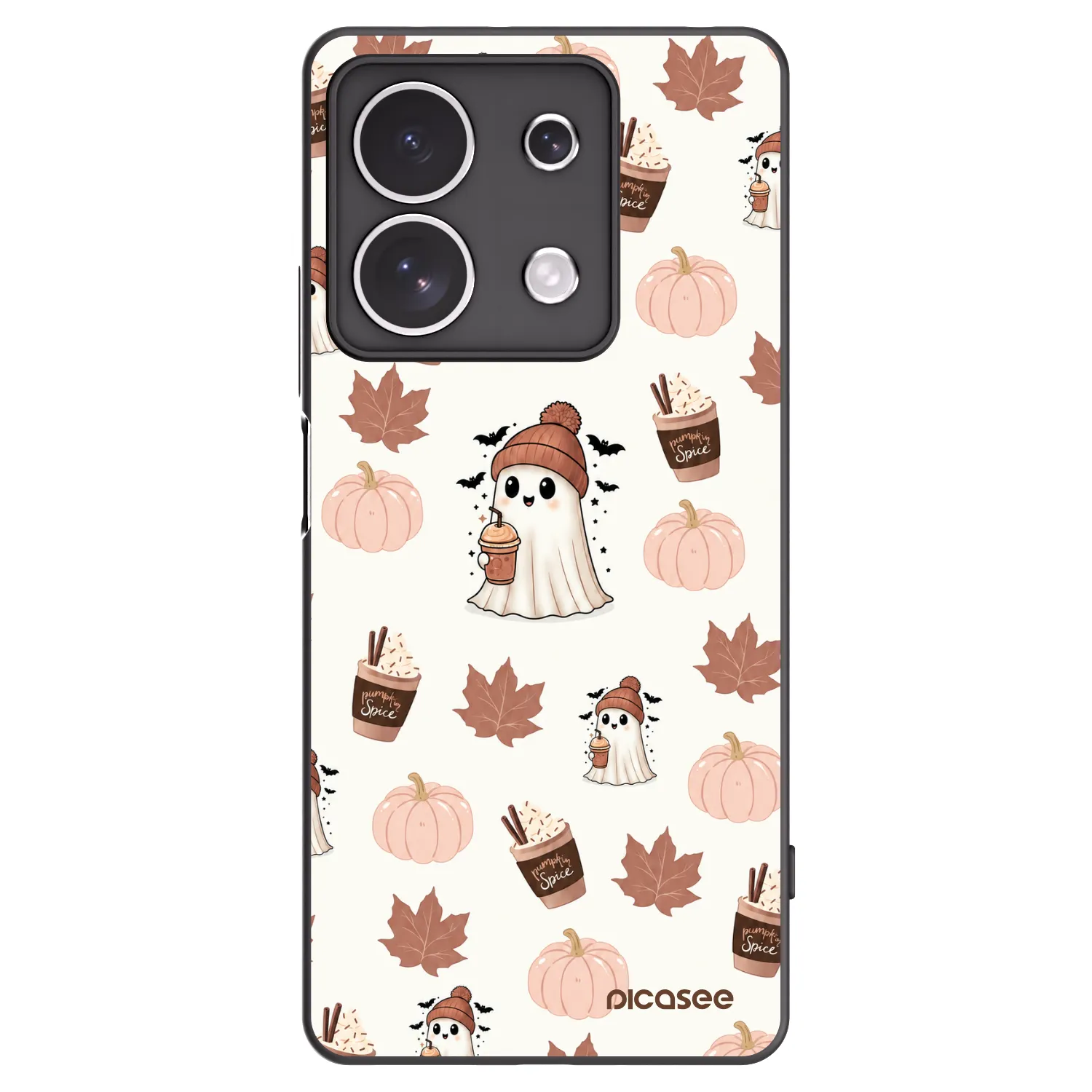Picasee crna silikonska maskica za Xiaomi Redmi Note 13 4G - Pumpkin spice