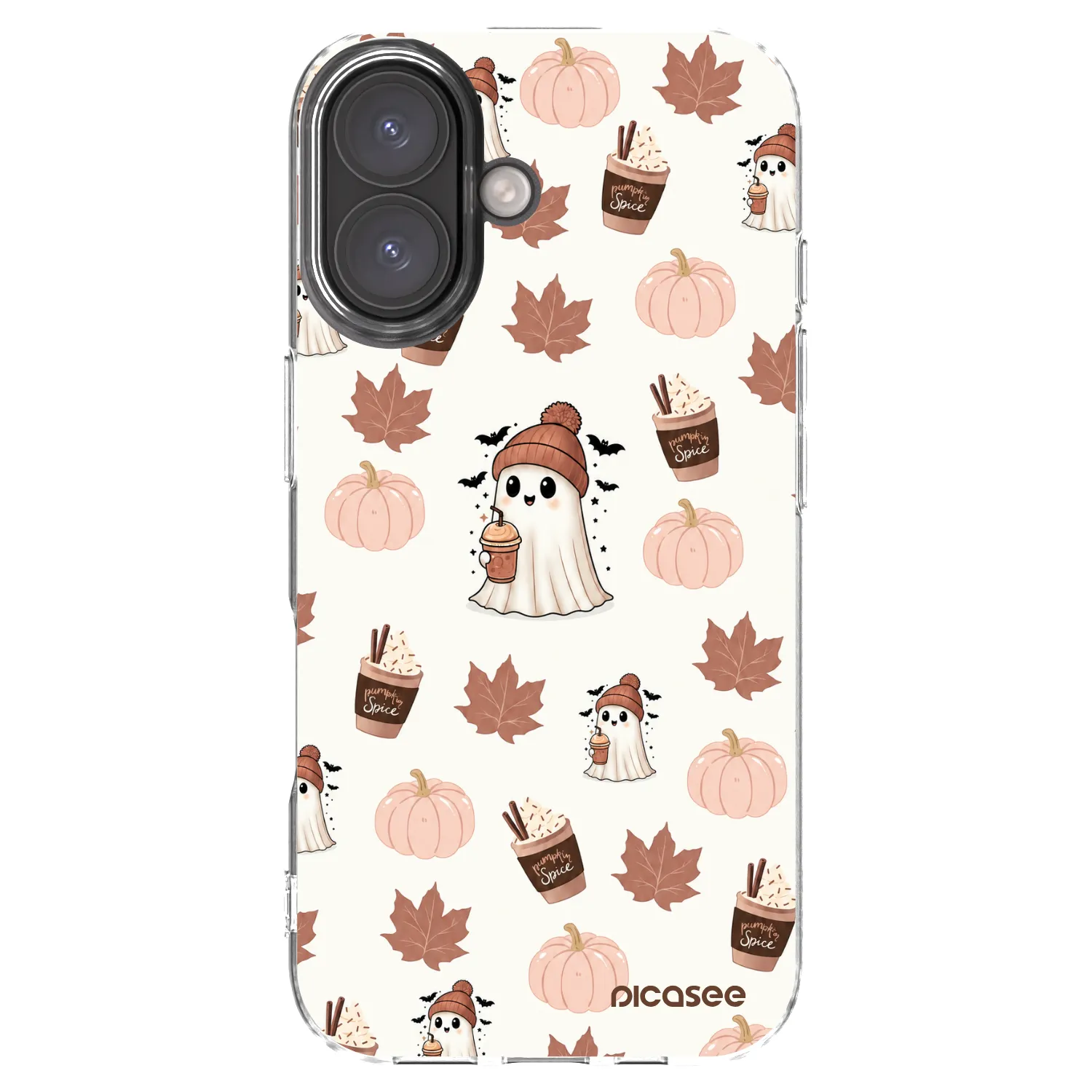 Picasee silikonska prozirna maskica za Apple iPhone 16 - Pumpkin spice