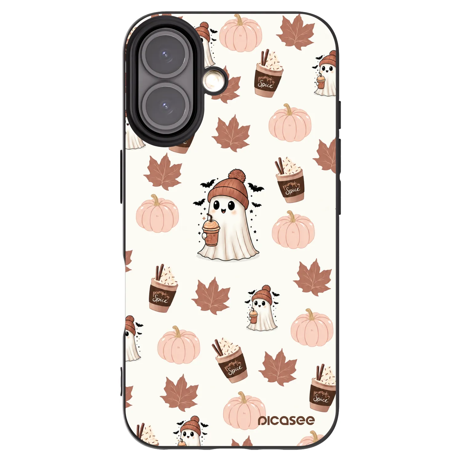 Picasee crna silikonska maskica za Apple iPhone 16 - Pumpkin spice