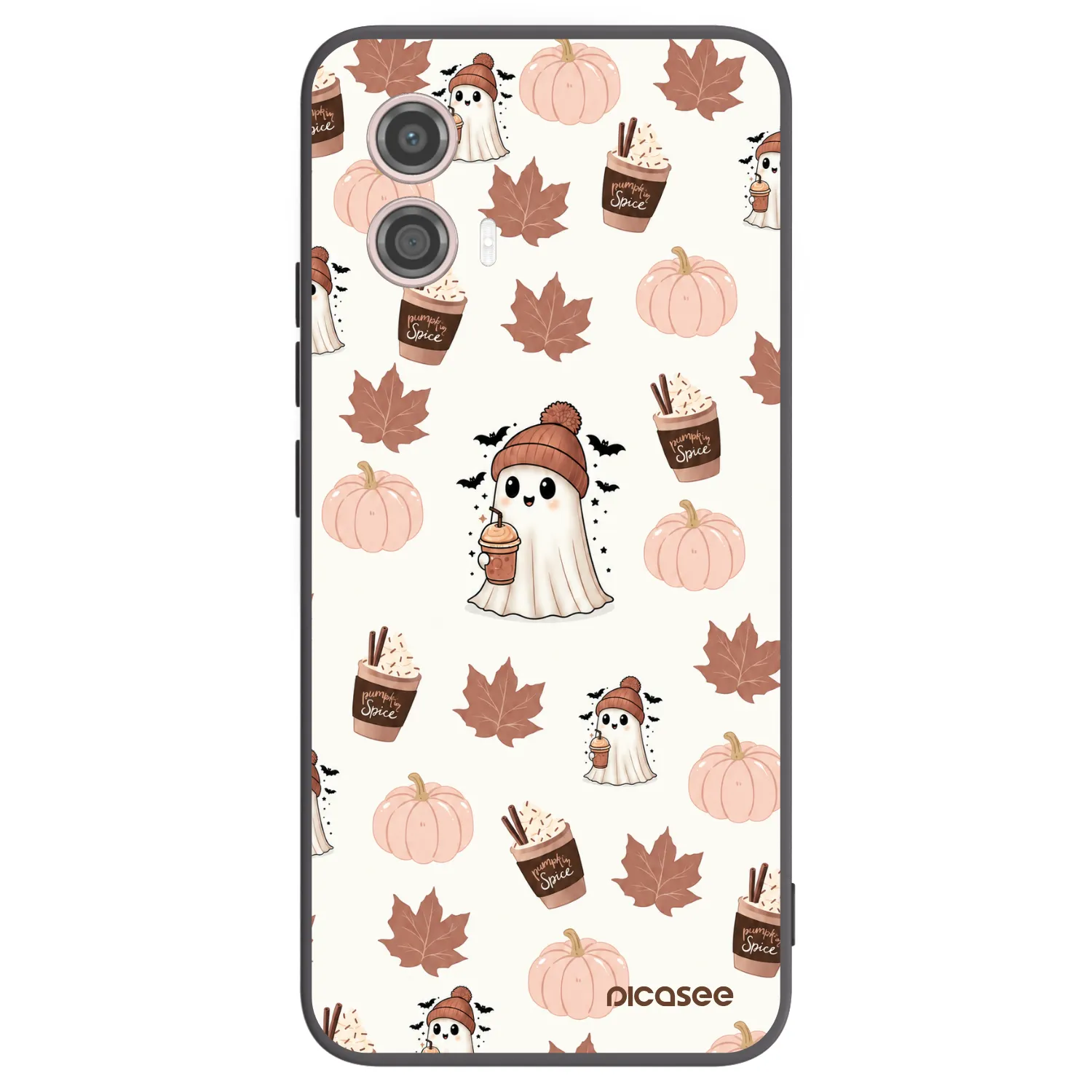 Picasee crna silikonska maskica za Motorola Moto G53 5G - Pumpkin spice