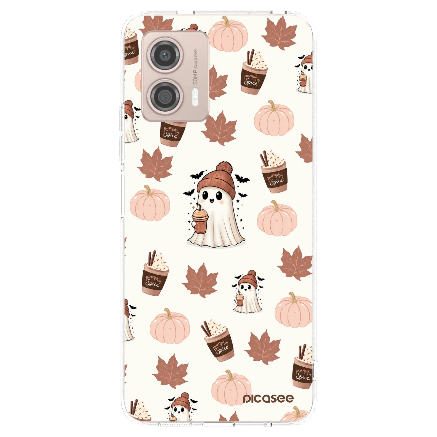 Picasee silikonska prozirna maskica za Motorola Moto G53 5G - Pumpkin spice