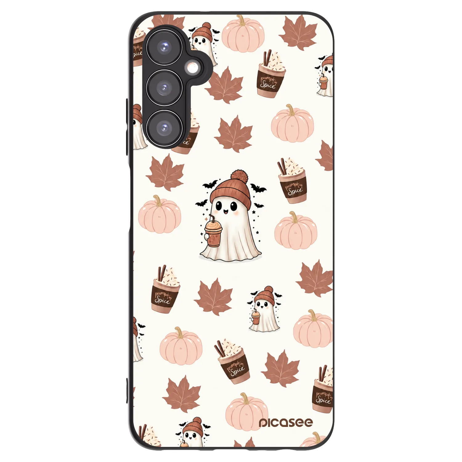 Picasee crna silikonska maskica za Samsung Galaxy A05s A057G - Pumpkin spice
