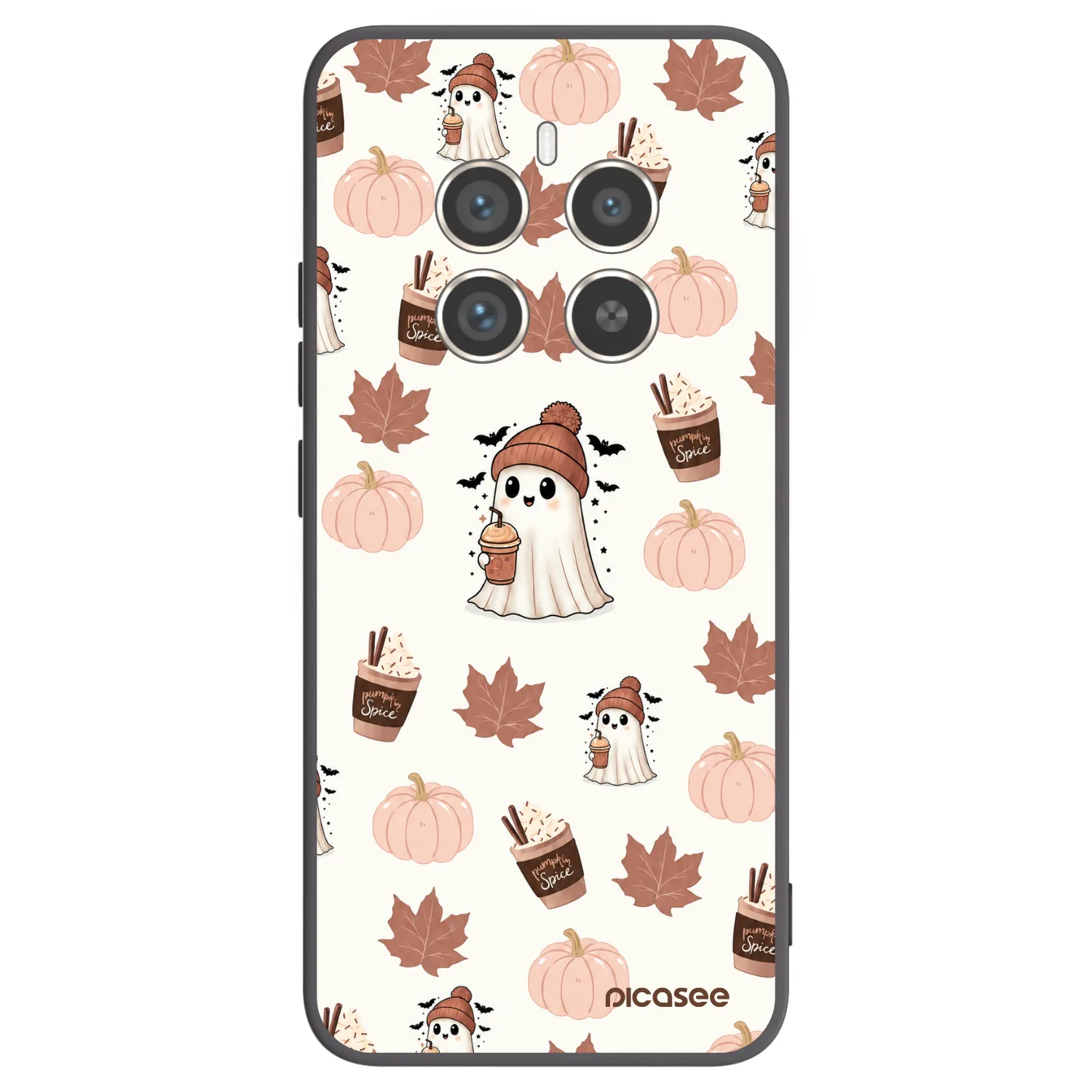 Picasee crna silikonska maskica za Realme 12 Pro 5G - Pumpkin spice