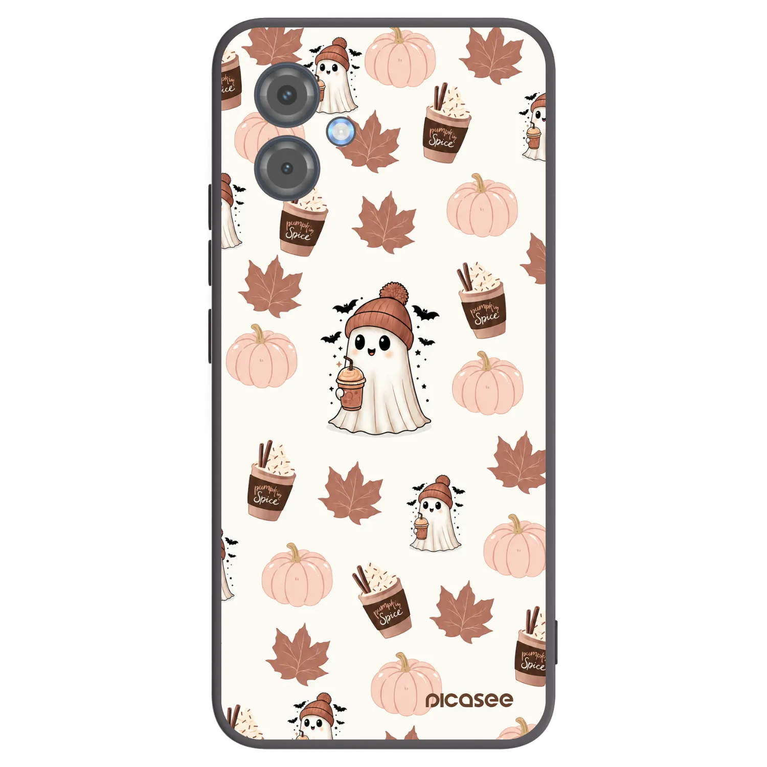 Picasee crna silikonska maskica za Motorola Moto G14 - Pumpkin spice