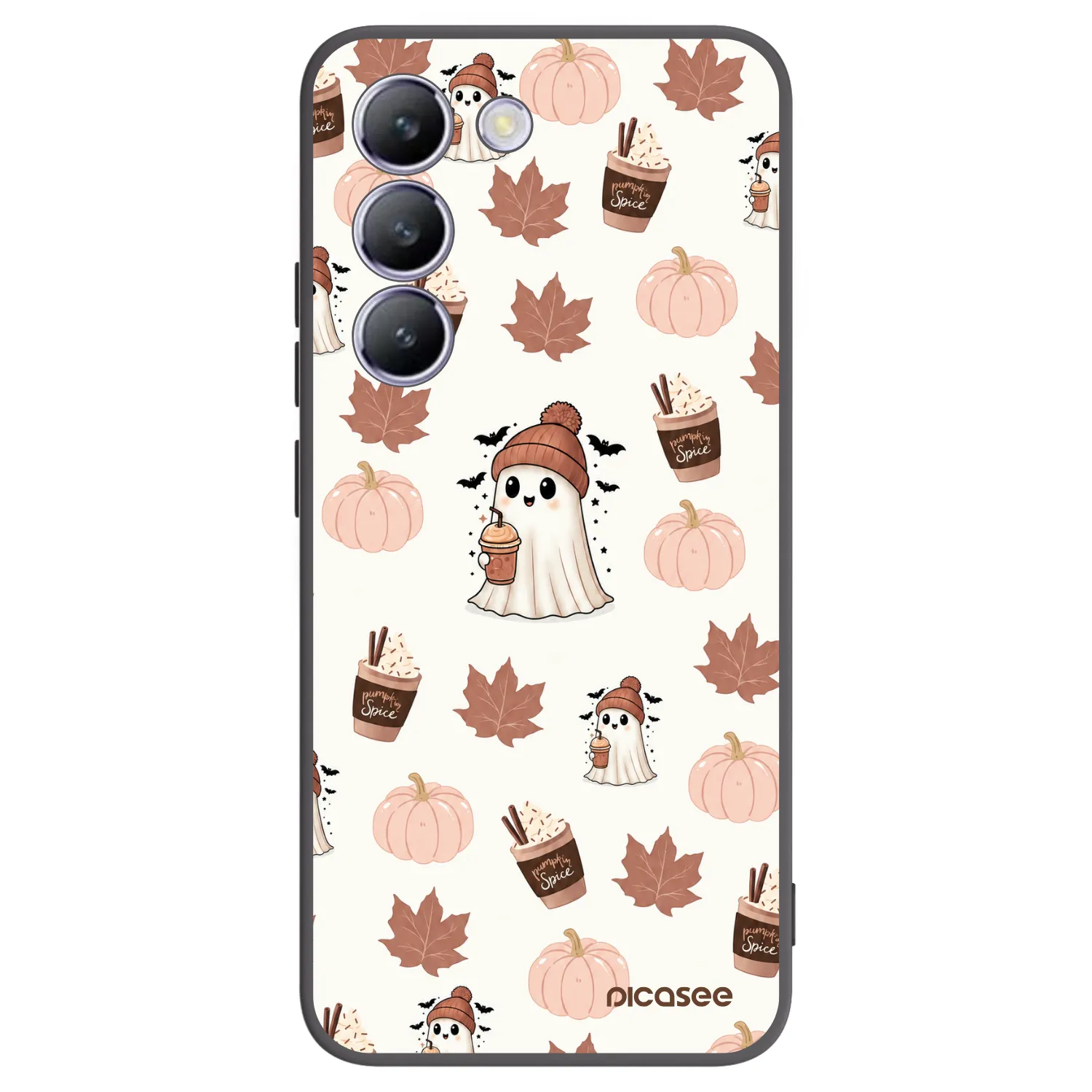 Picasee crna silikonska maskica za Vivo V40 SE 5G - Pumpkin spice