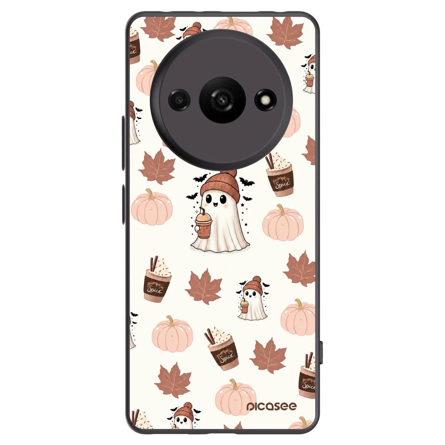 Picasee crna silikonska maskica za Xiaomi Redmi A3 - Pumpkin spice