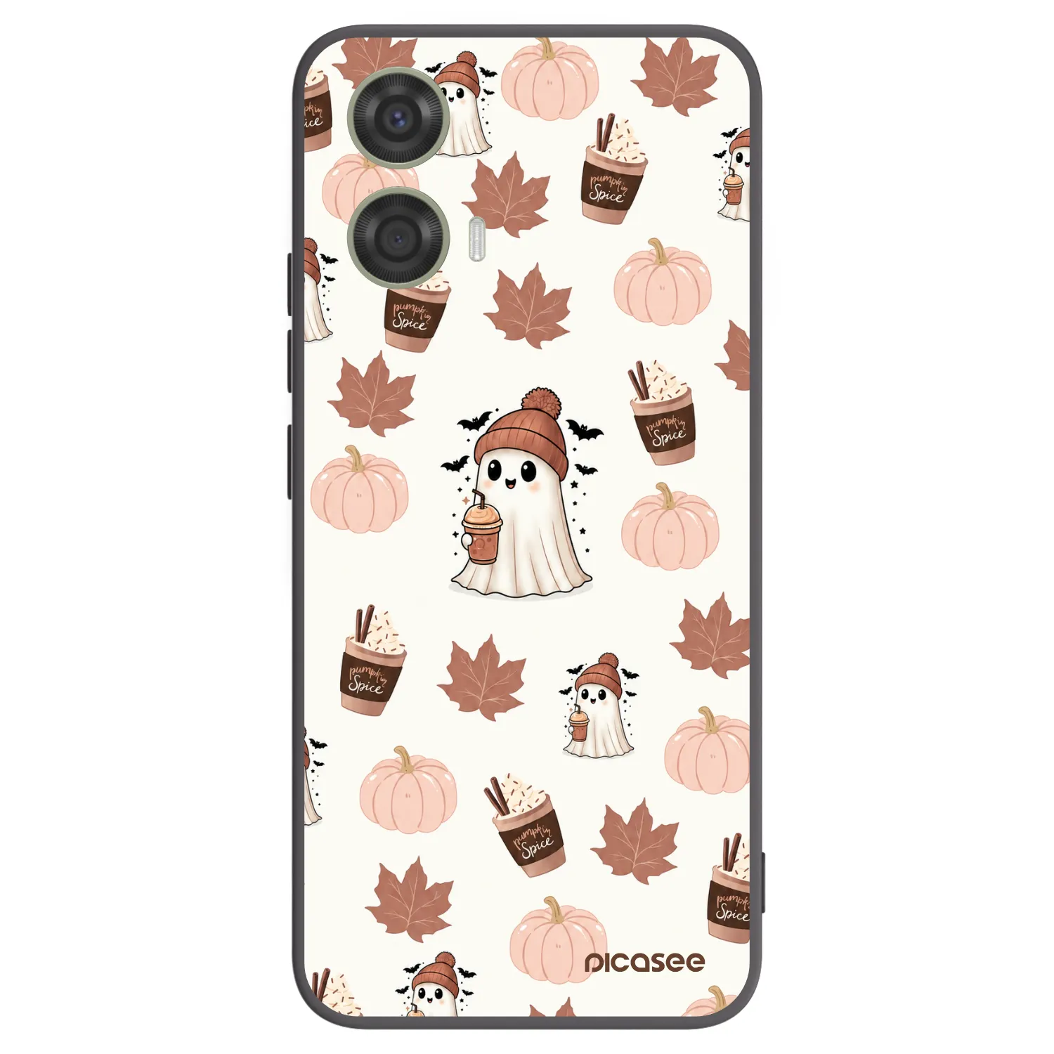 Picasee crna silikonska maskica za Motorola Moto G24 - Pumpkin spice